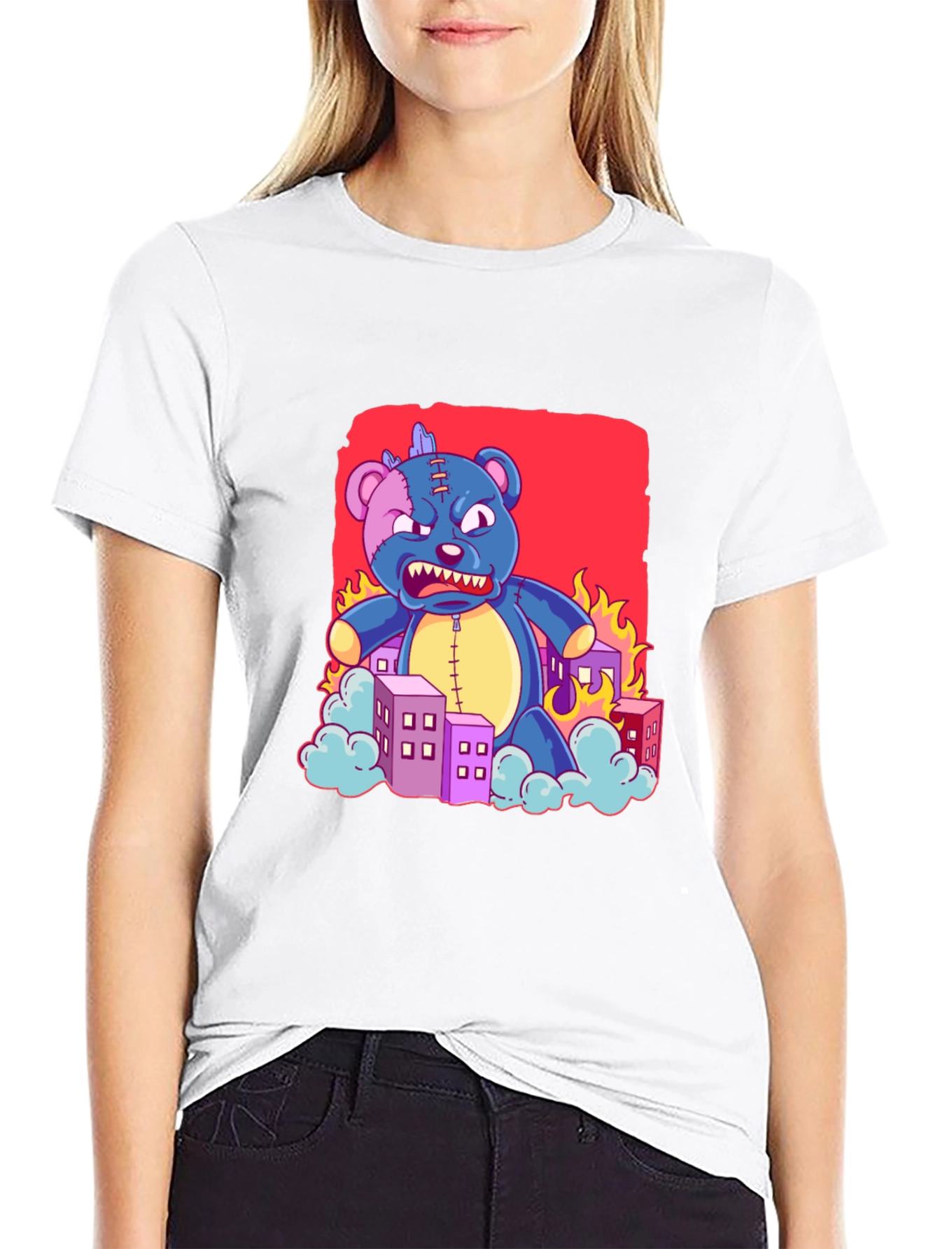 Angry Teddy Bear City T-Shirt