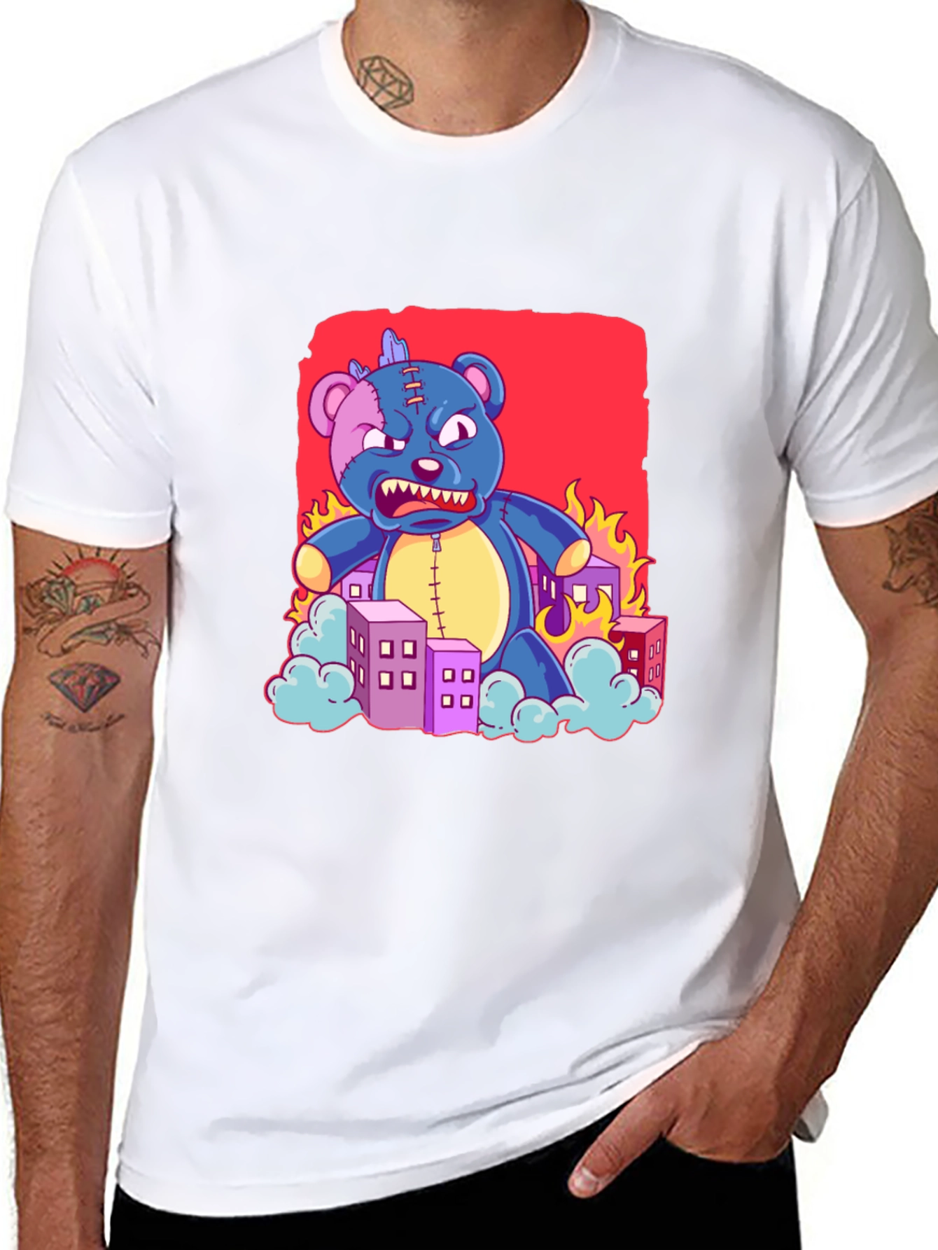 Angry Teddy Bear City T-Shirt