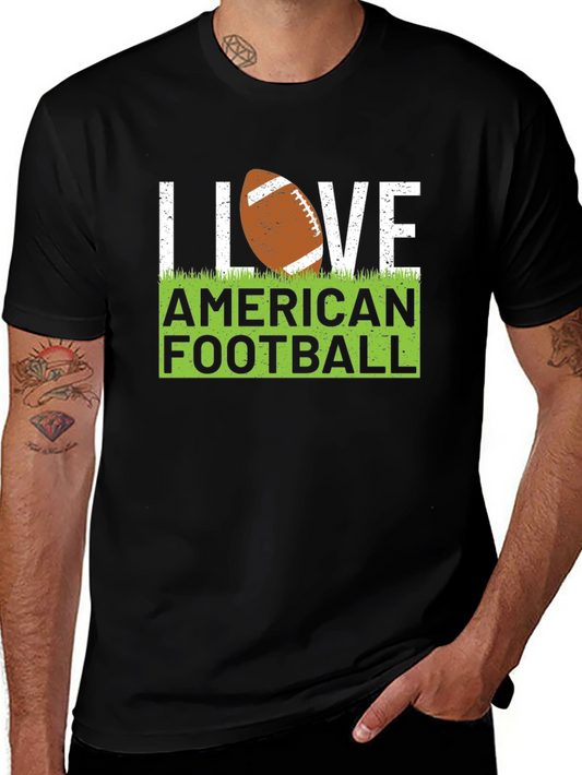 I Love American Football Graphic T-Shirt