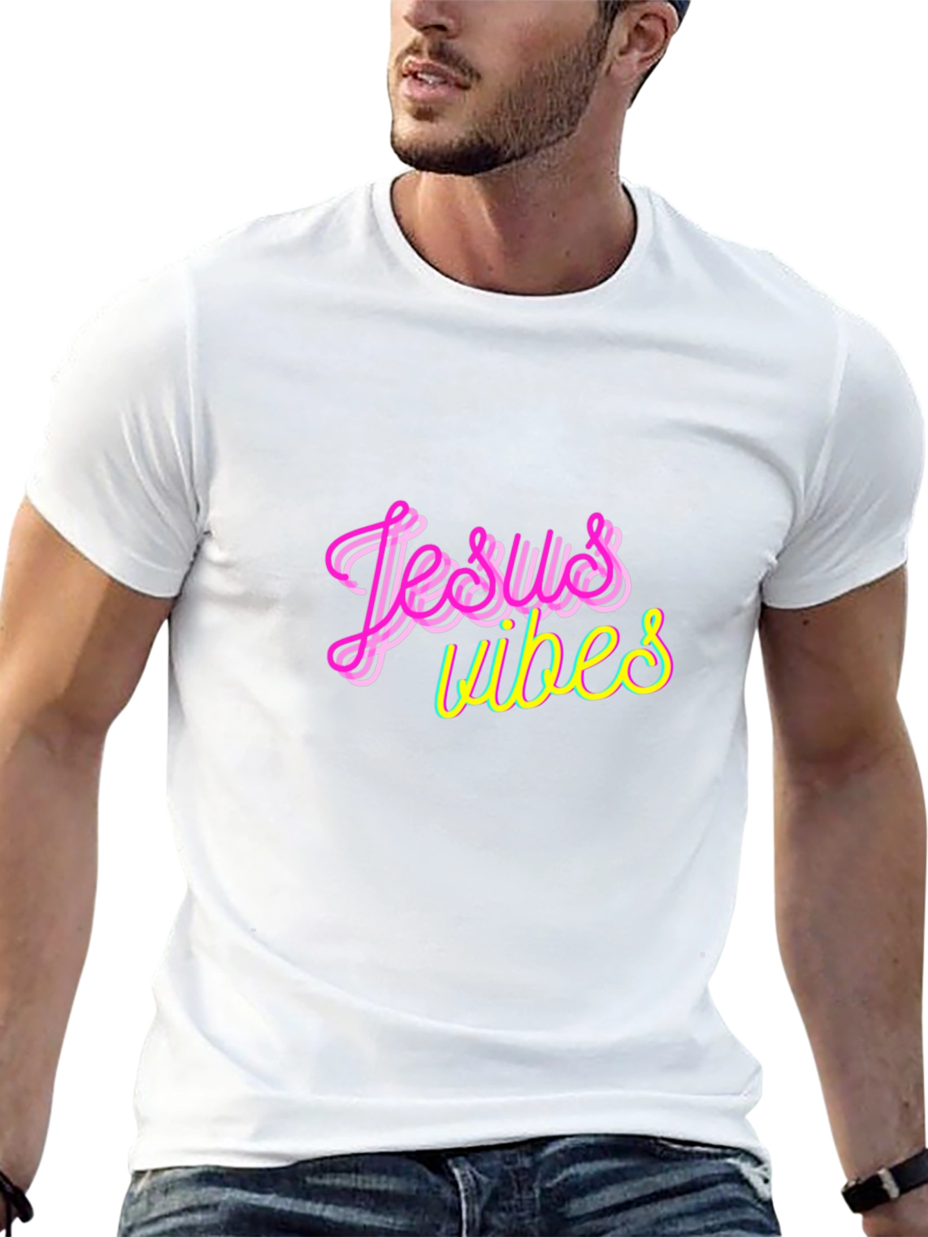 Jesus Vibes T-Shirt - Neon Style