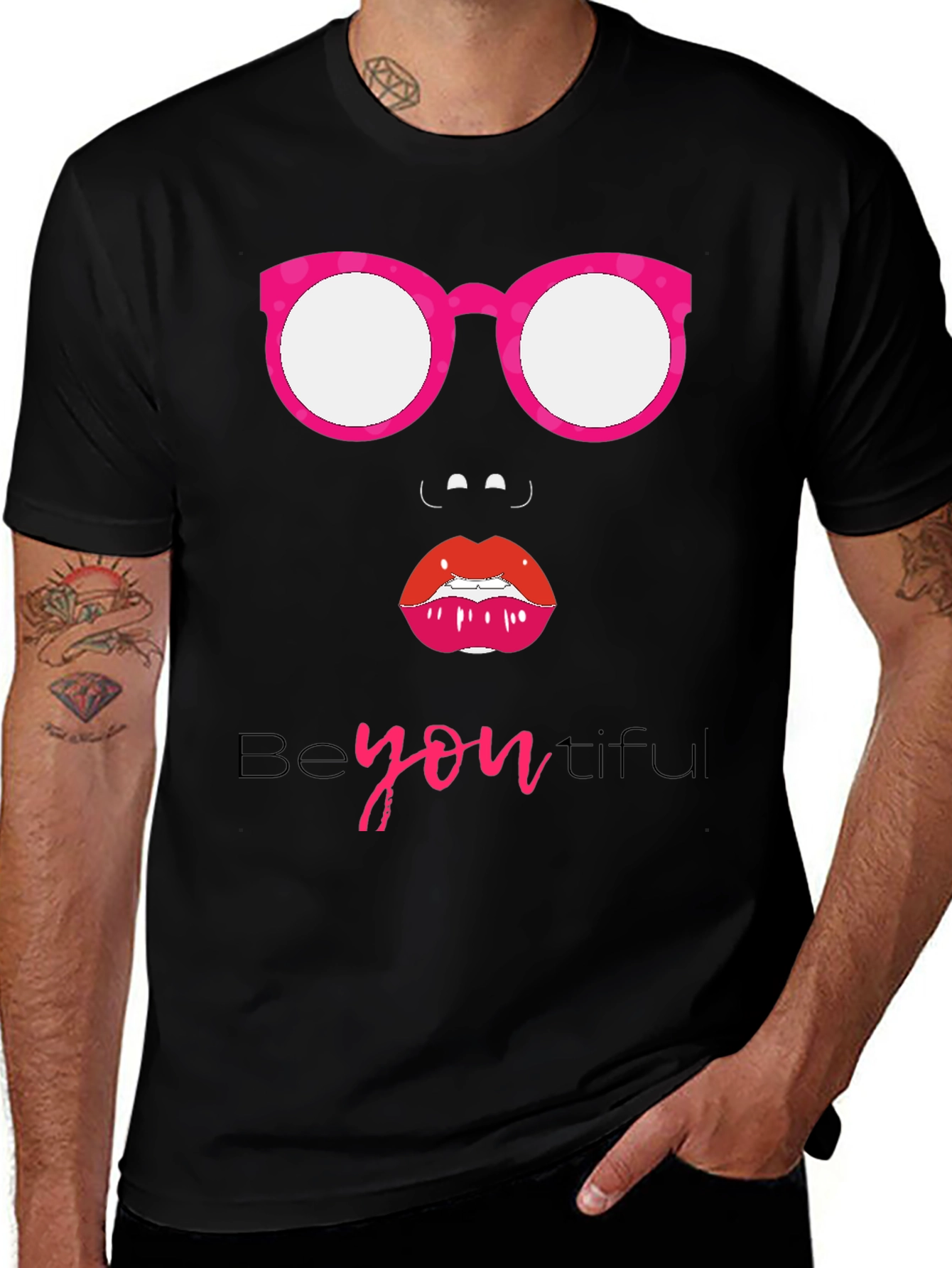 Be-YOU-tiful Graphic Tee - Stylish Black T-Shirt
