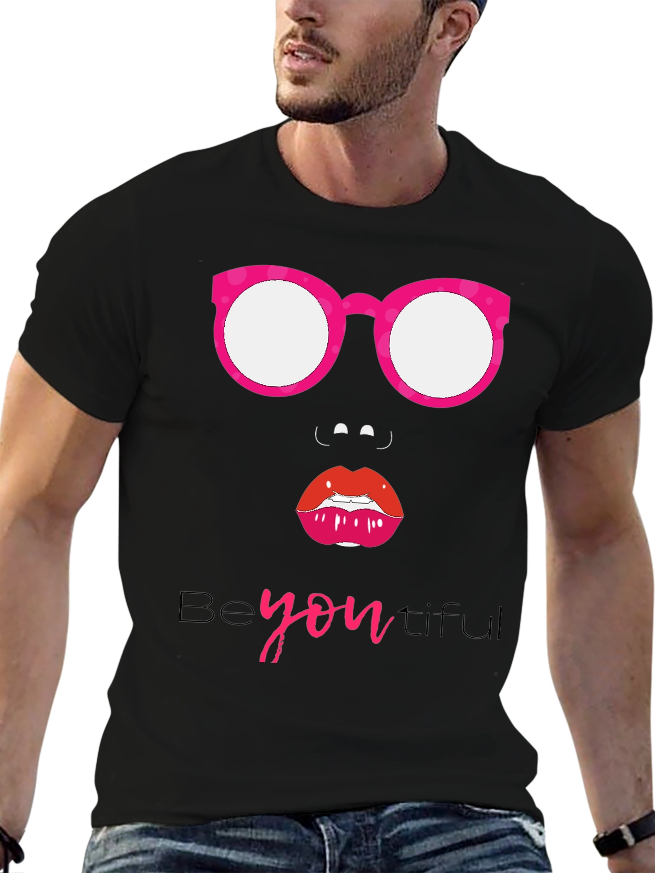 Be-YOU-tiful Graphic Tee - Stylish Black T-Shirt