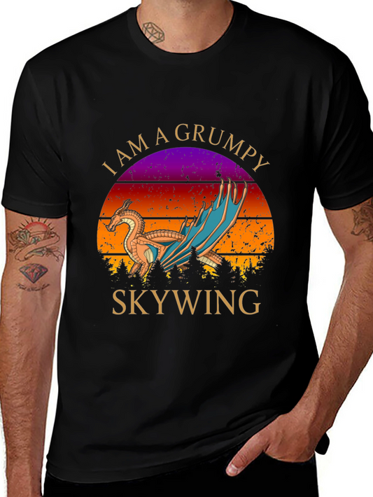 Grumpy Skywing Dragon Graphic T-Shirt