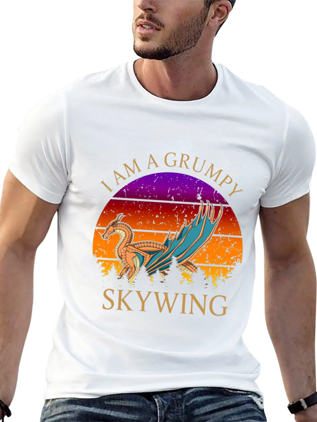Grumpy Skywing Dragon Graphic T-Shirt