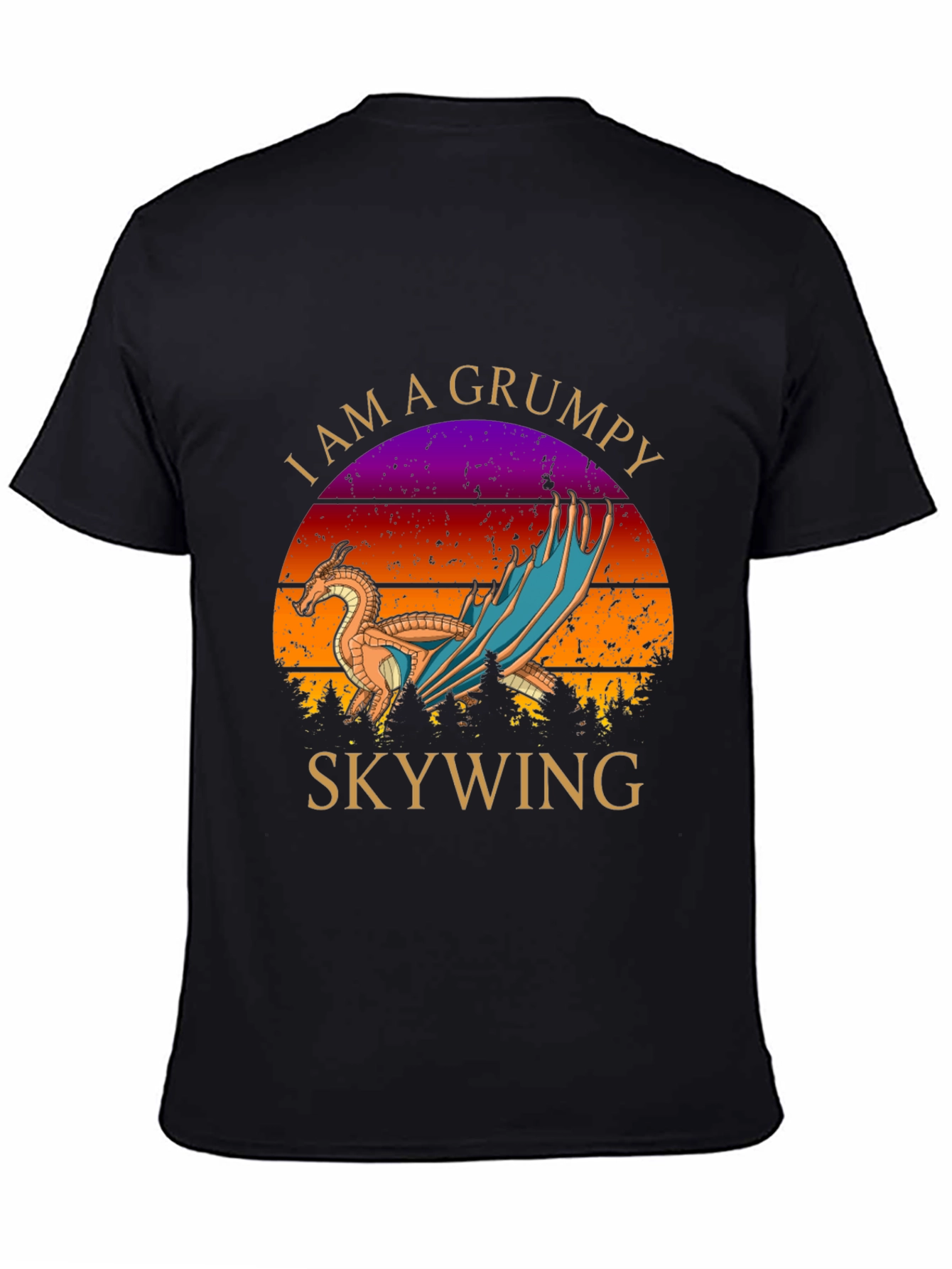 Grumpy Skywing Dragon Graphic T-Shirt