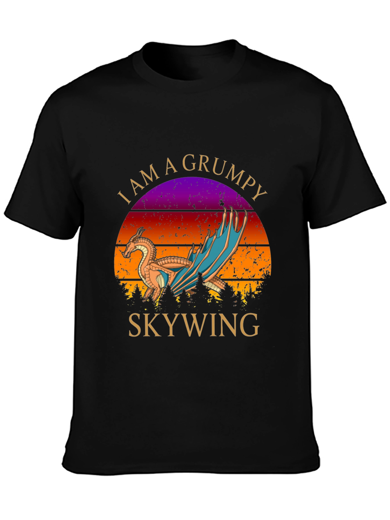 Grumpy Skywing Dragon Graphic T-Shirt
