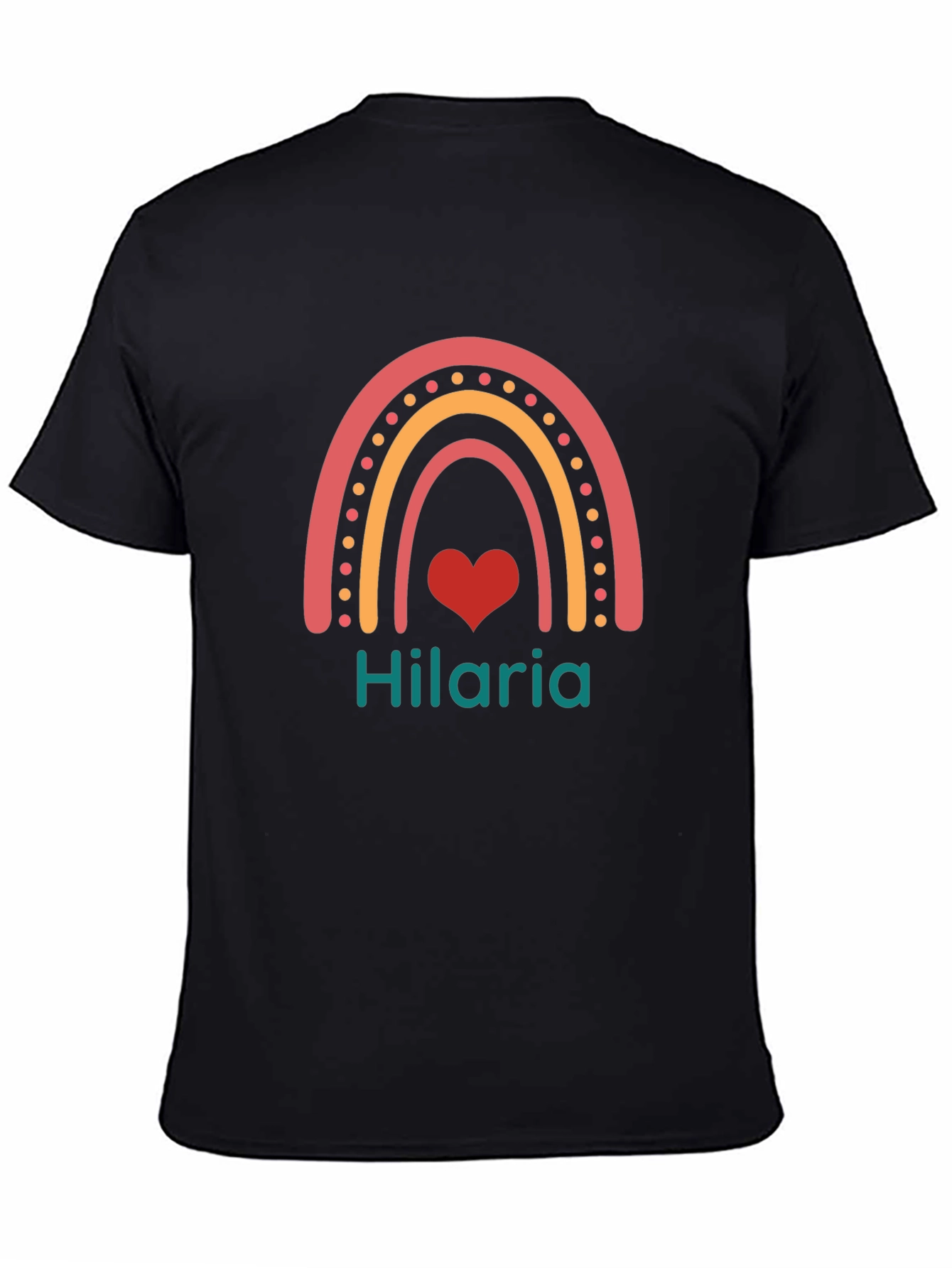 Hilaria Rainbow Heart Graphic T-Shirt