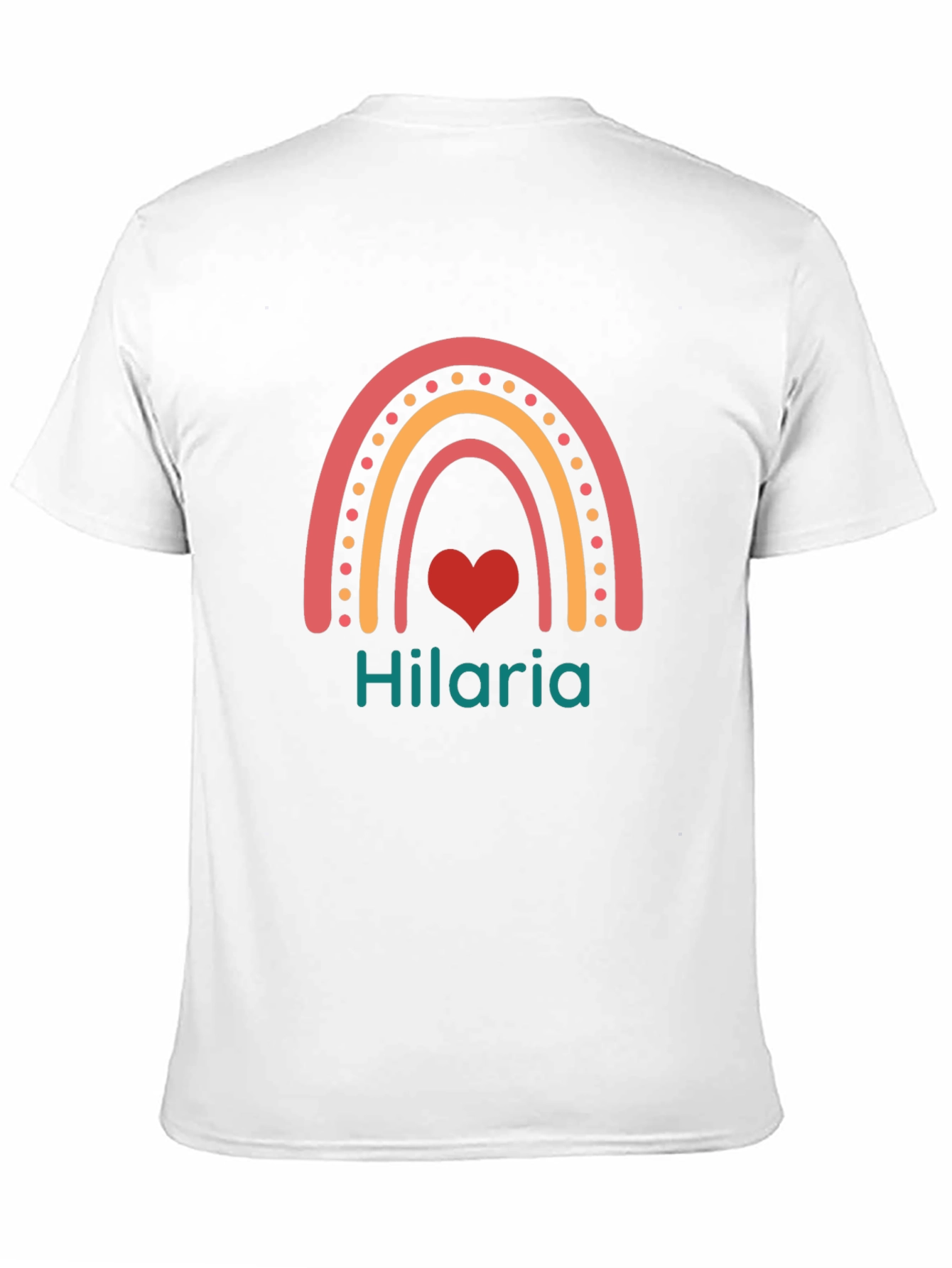 Hilaria Rainbow Heart Graphic T-Shirt