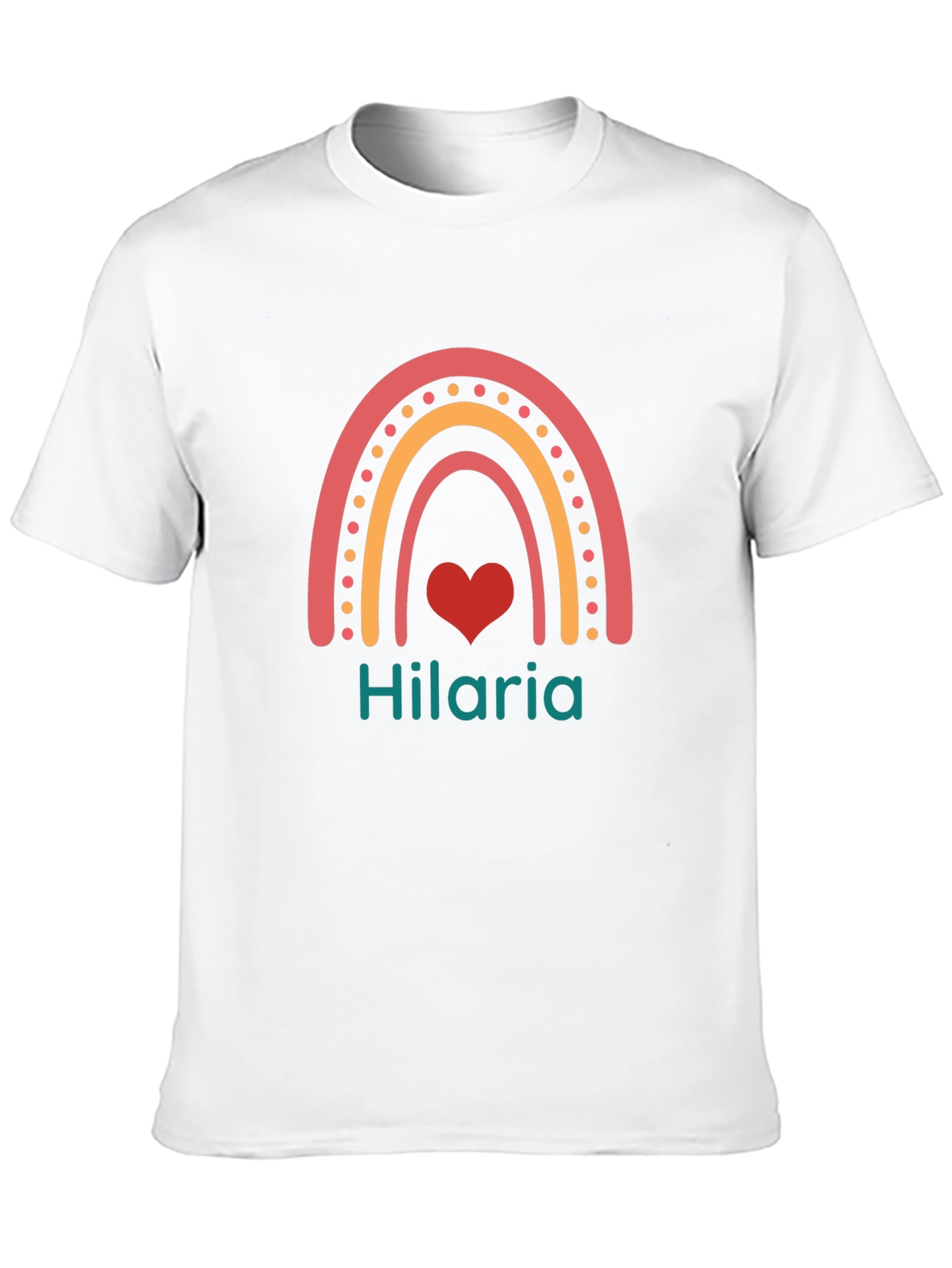Hilaria Rainbow Heart Graphic T-Shirt