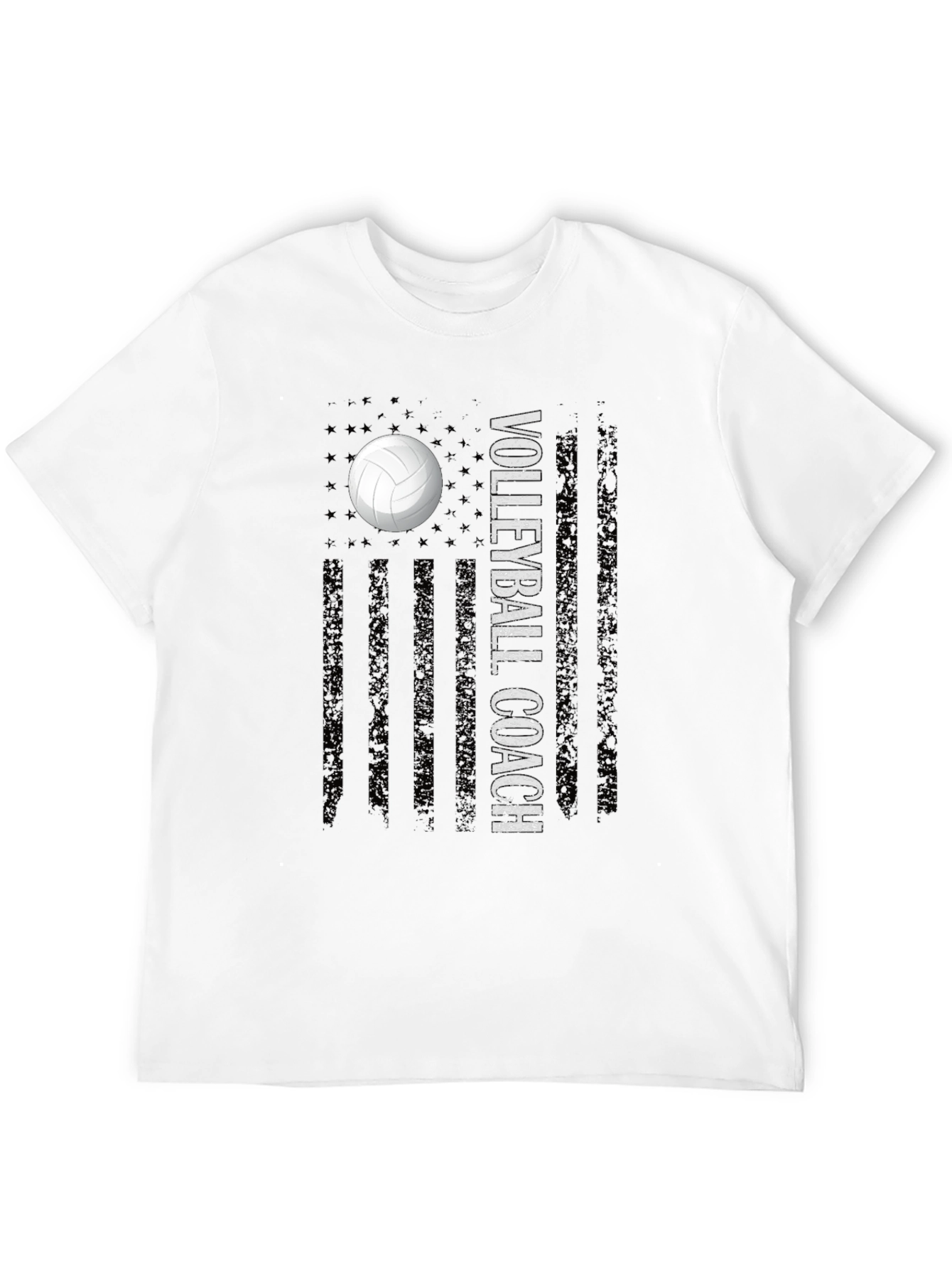 Volleyball Coach USA Flag T-Shirt