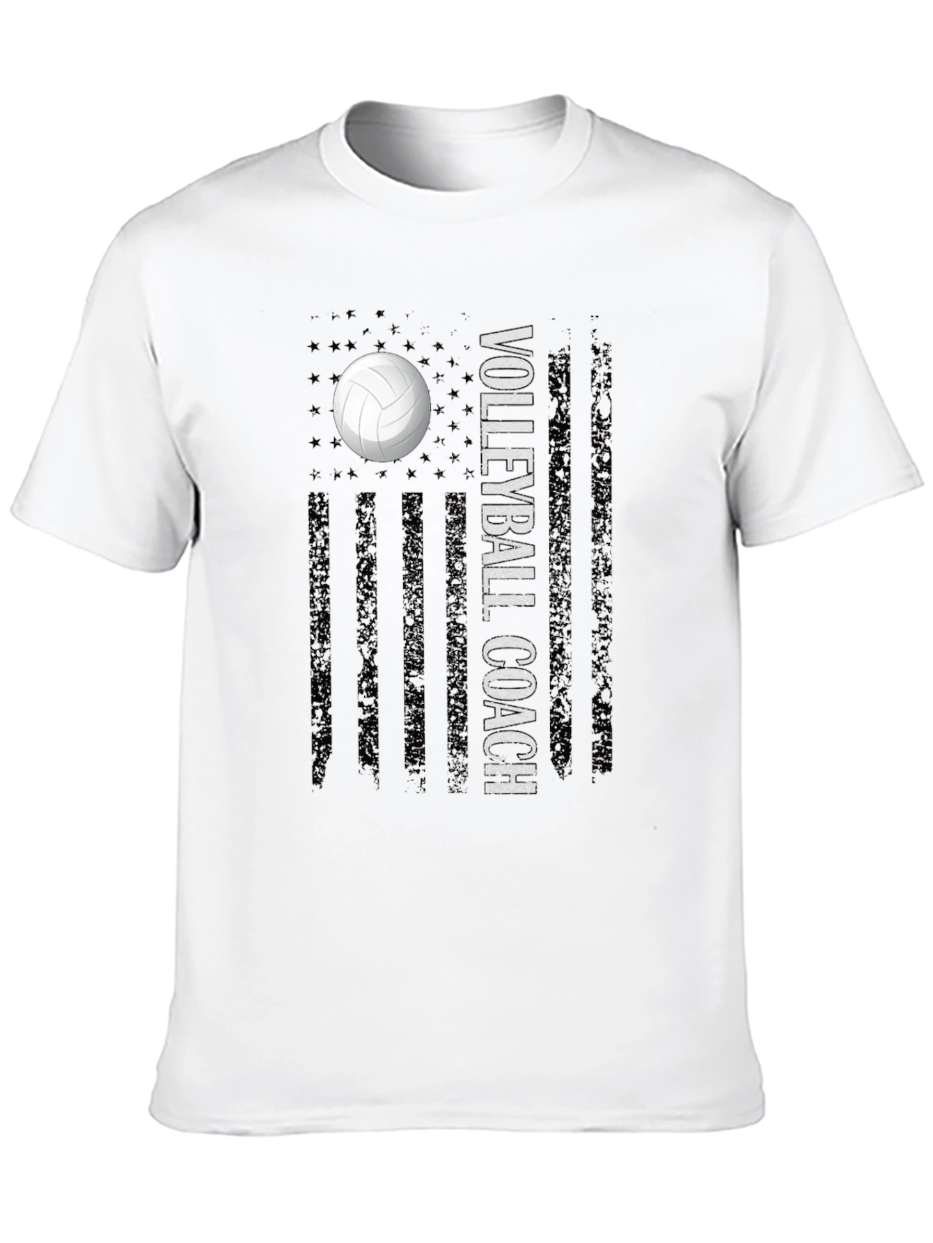 Volleyball Coach USA Flag T-Shirt