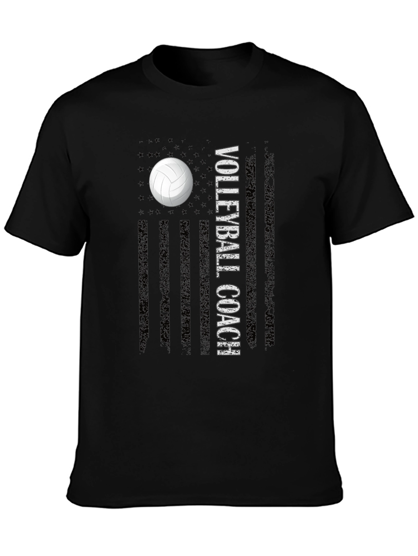 Volleyball Coach USA Flag T-Shirt