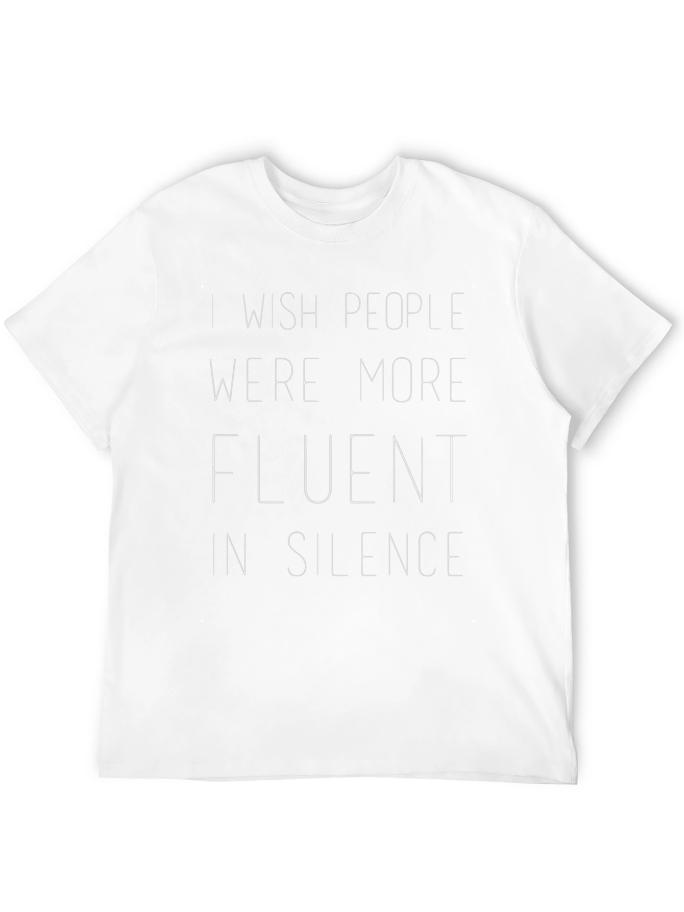 Fluent in Silence Graphic Tee - Trendy Dark T-Shirt