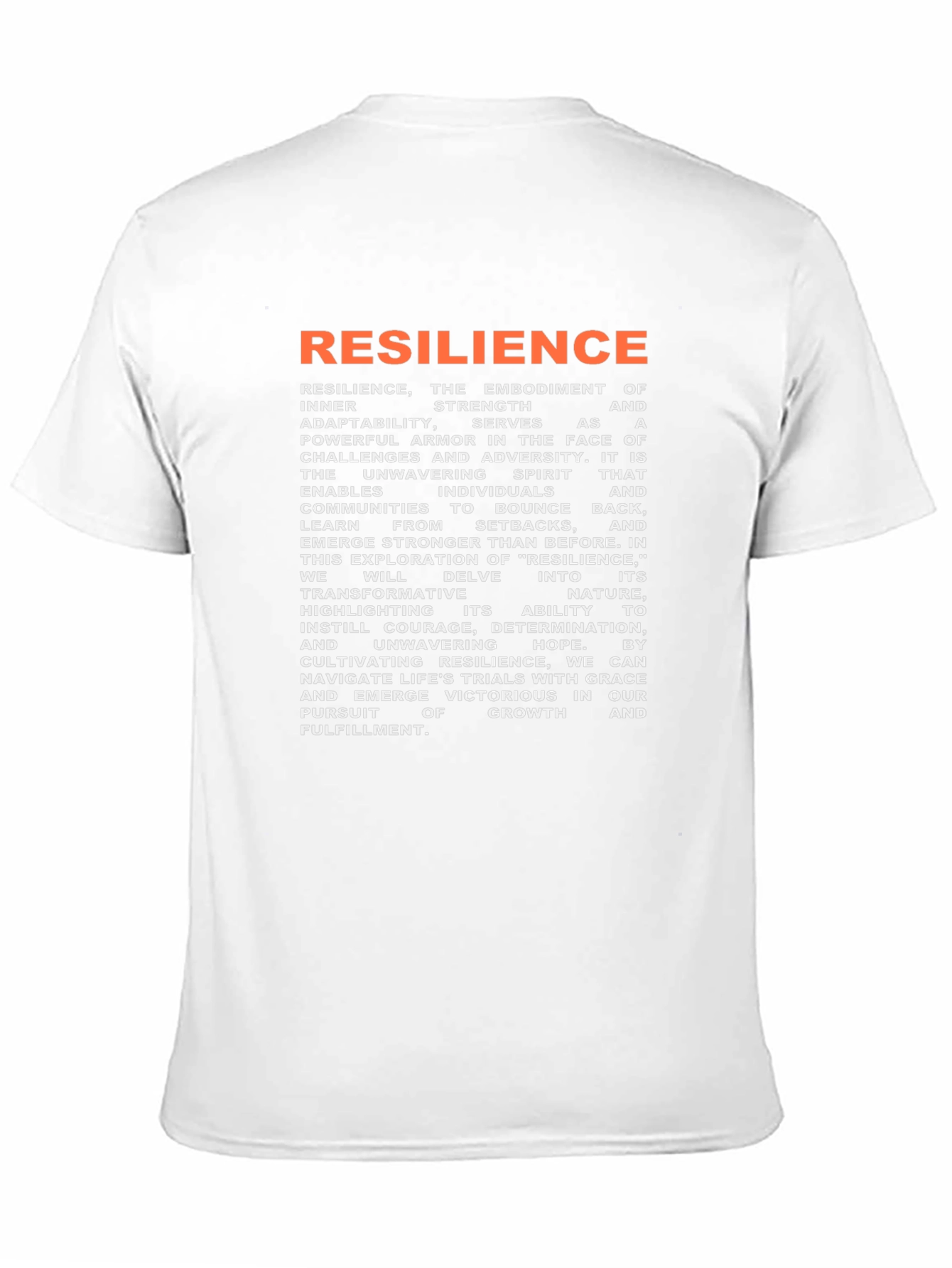 Resilience Graphic Tee - Motivational Black T-Shirt