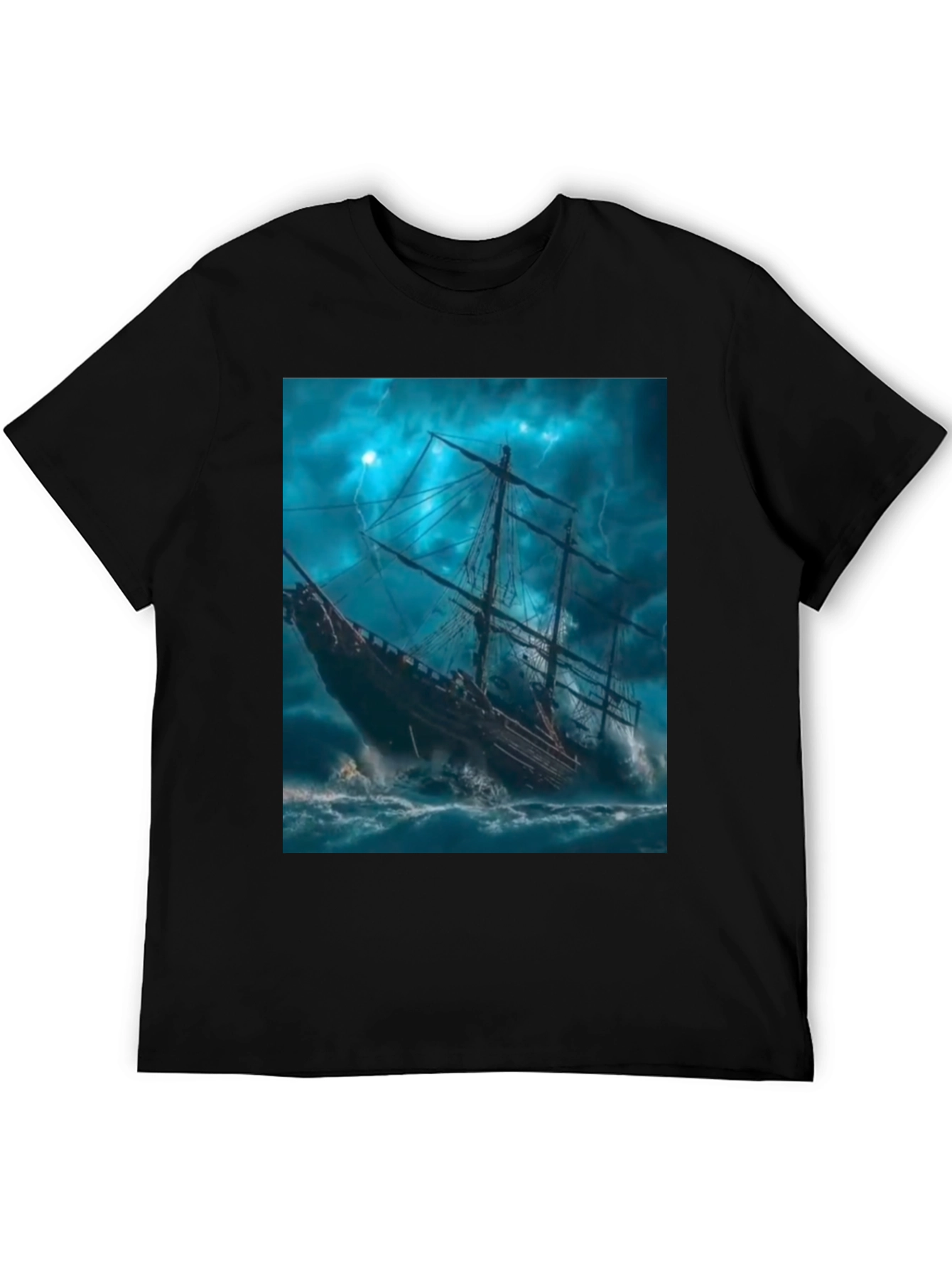 Stormy Seas Ship Graphic Tee
