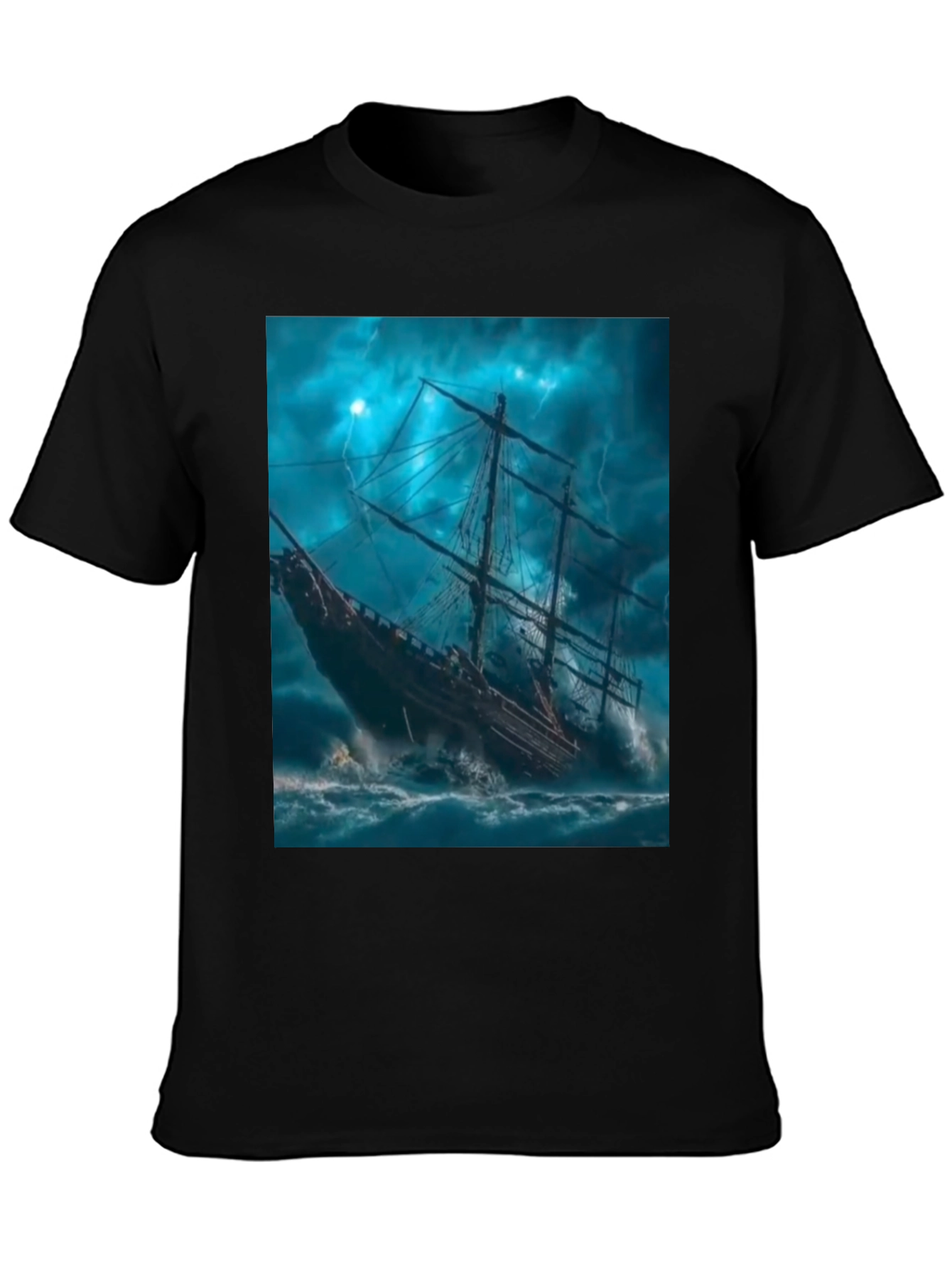 Stormy Seas Ship Graphic Tee