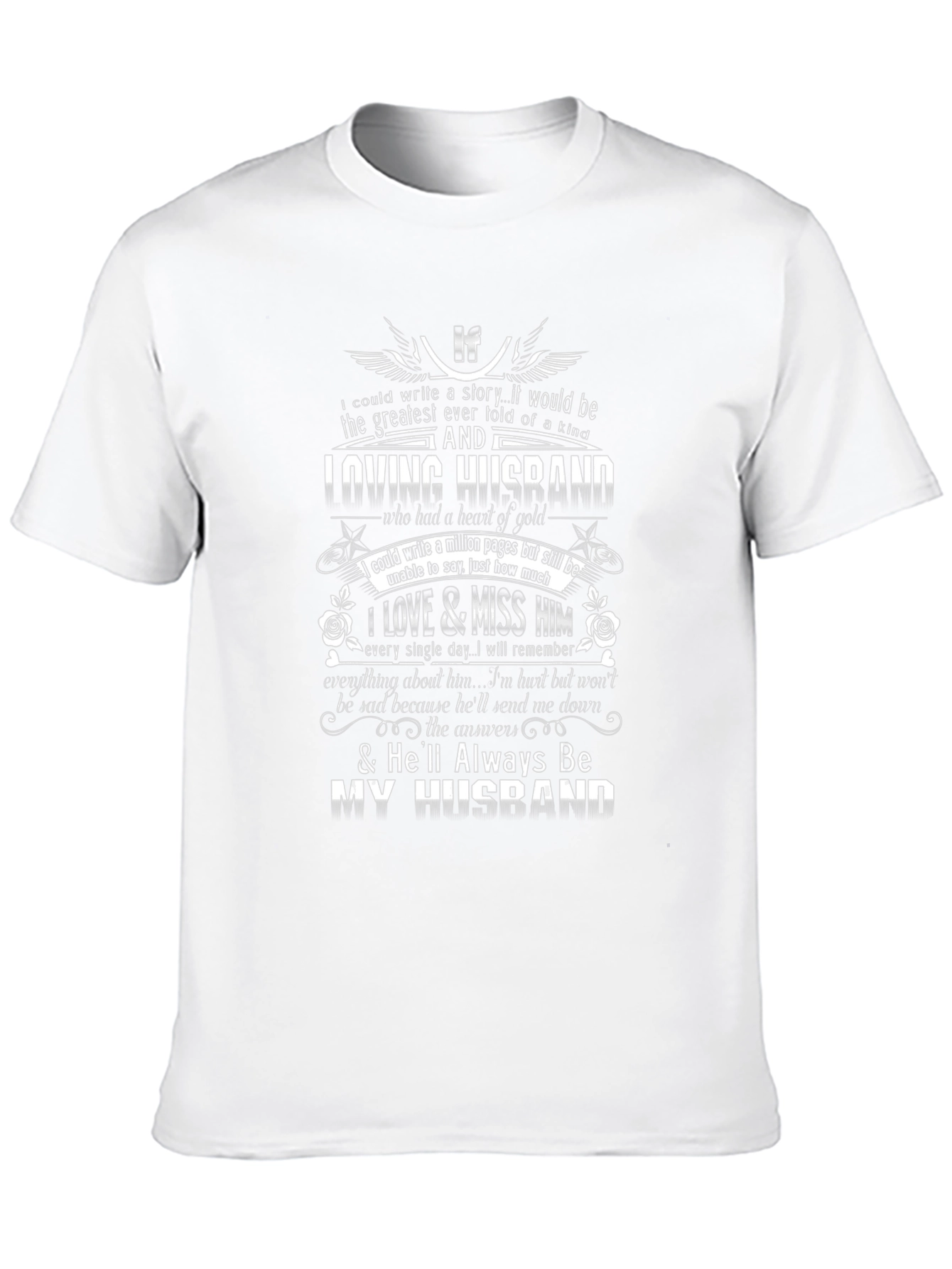 Loving Husband Memorial Black Graphic Tee