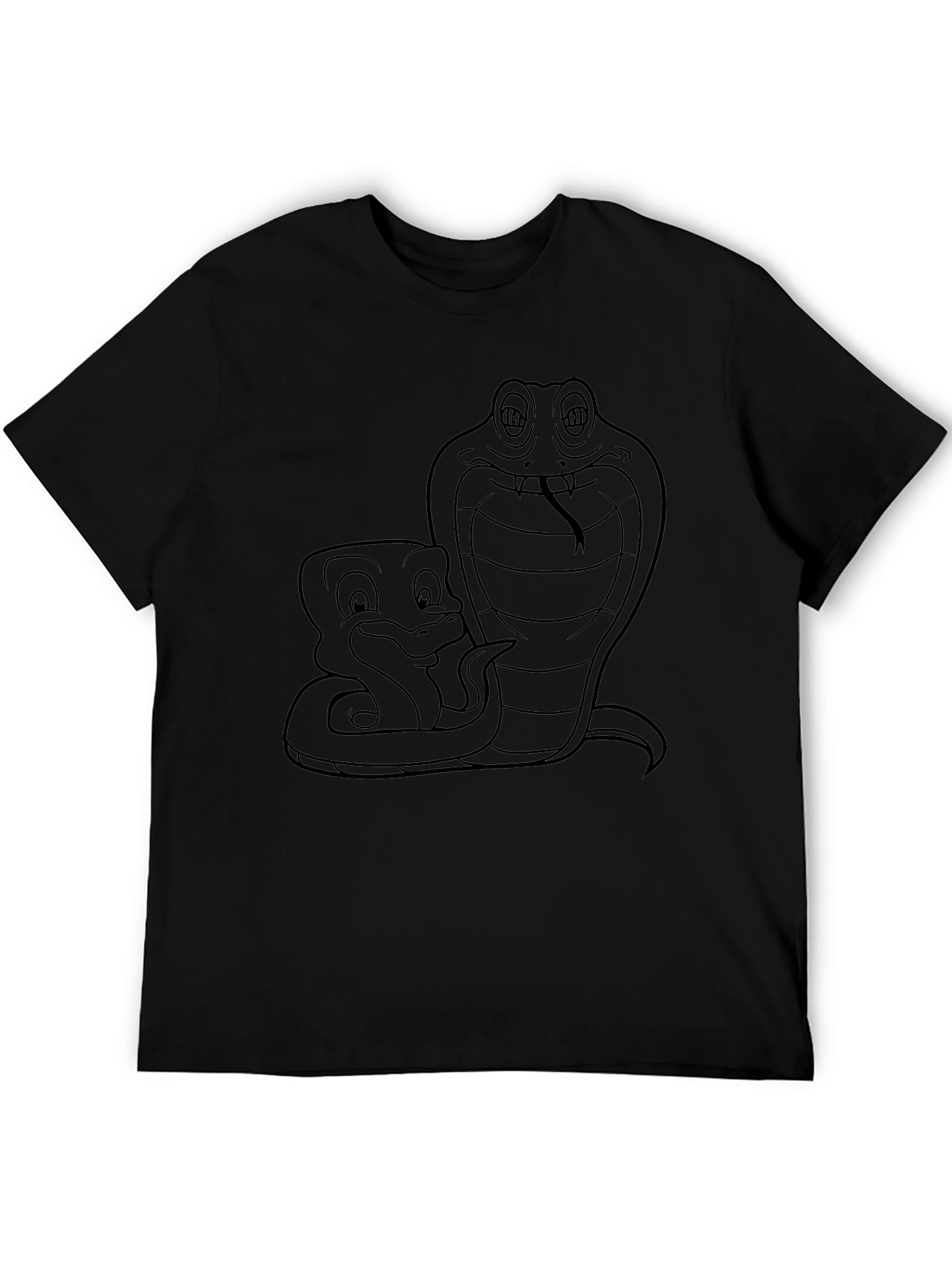 Cartoon Snake Graphic Tee - Cool Design