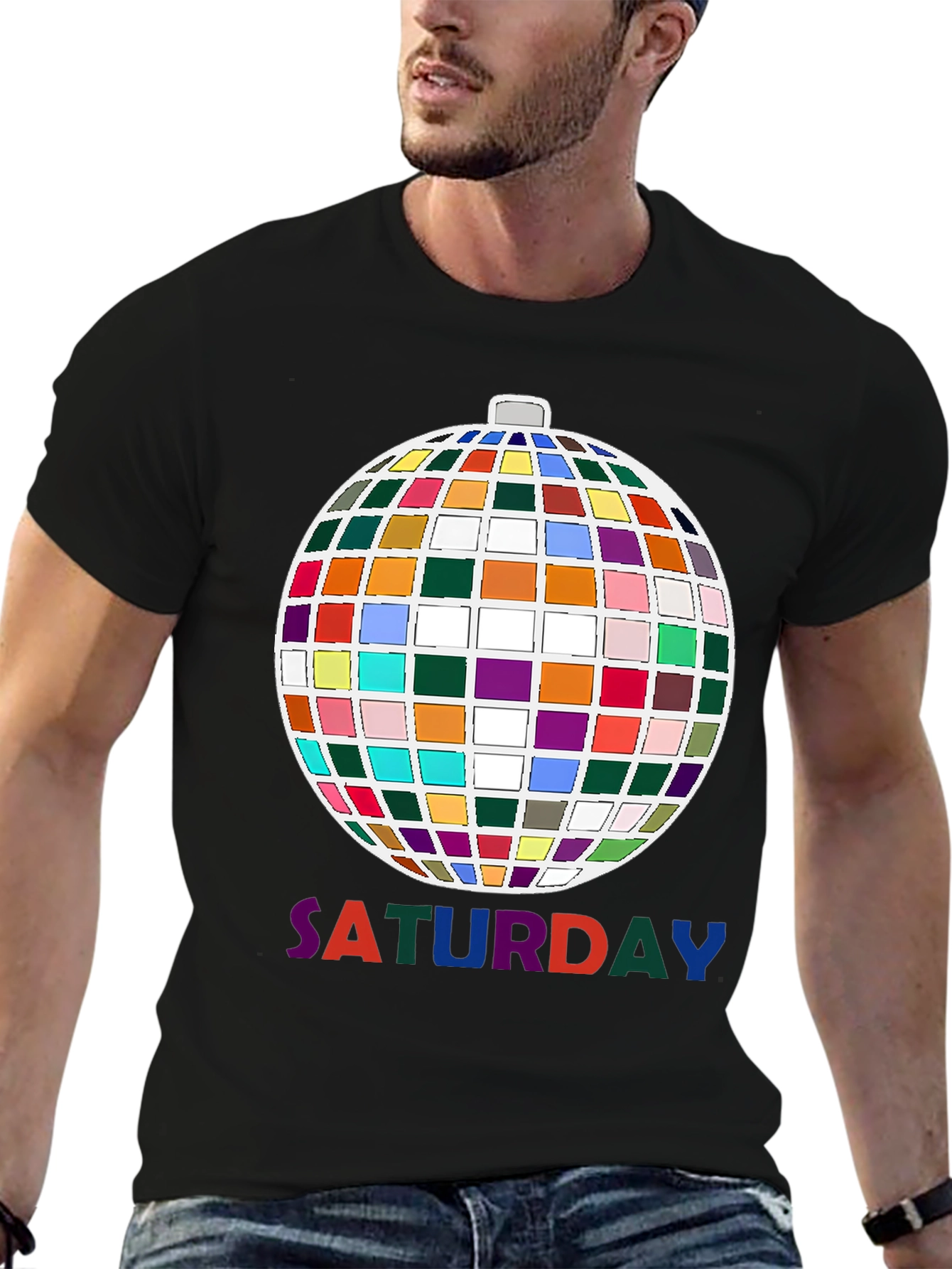 Saturday Disco Ball Graphic Tee