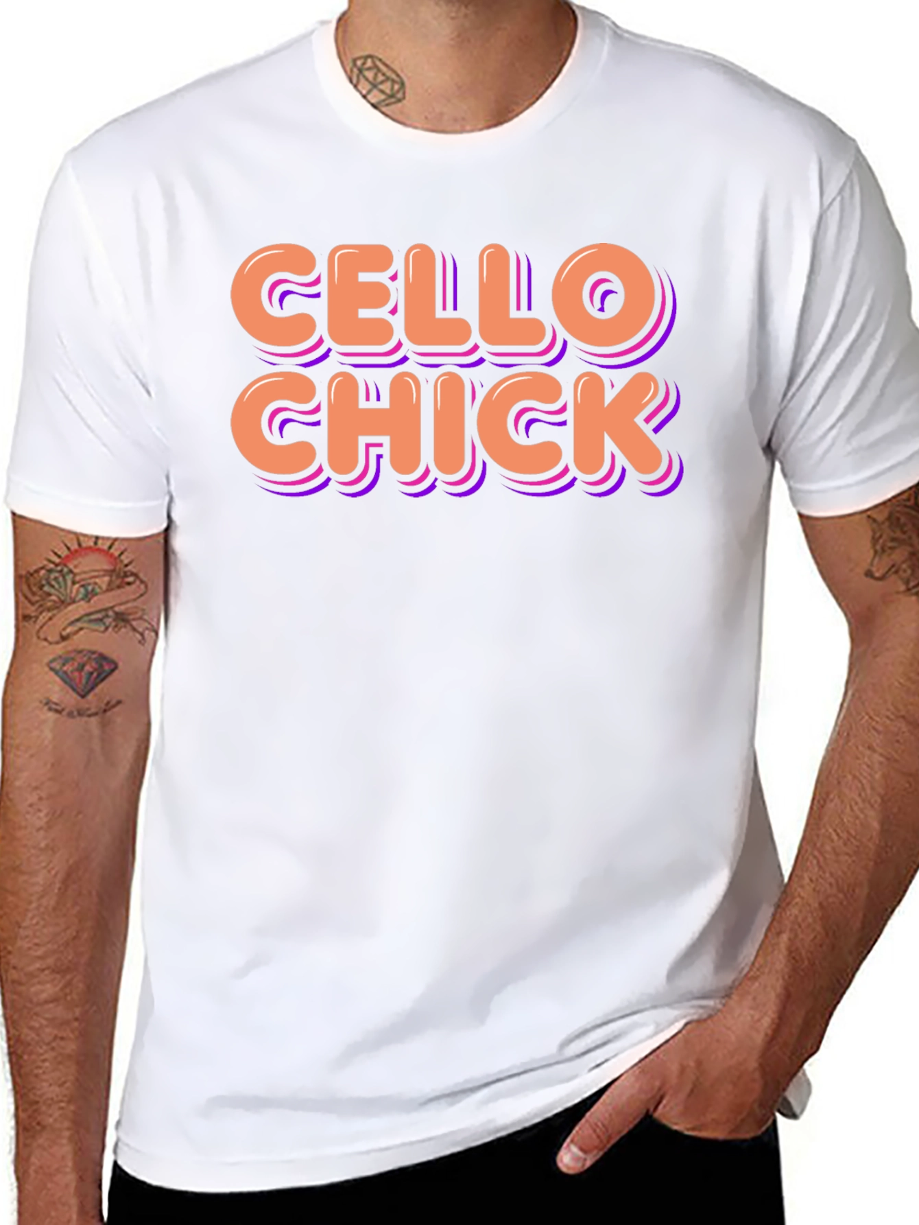 Cello Chick Graphic T-Shirt - Music Lover Tee