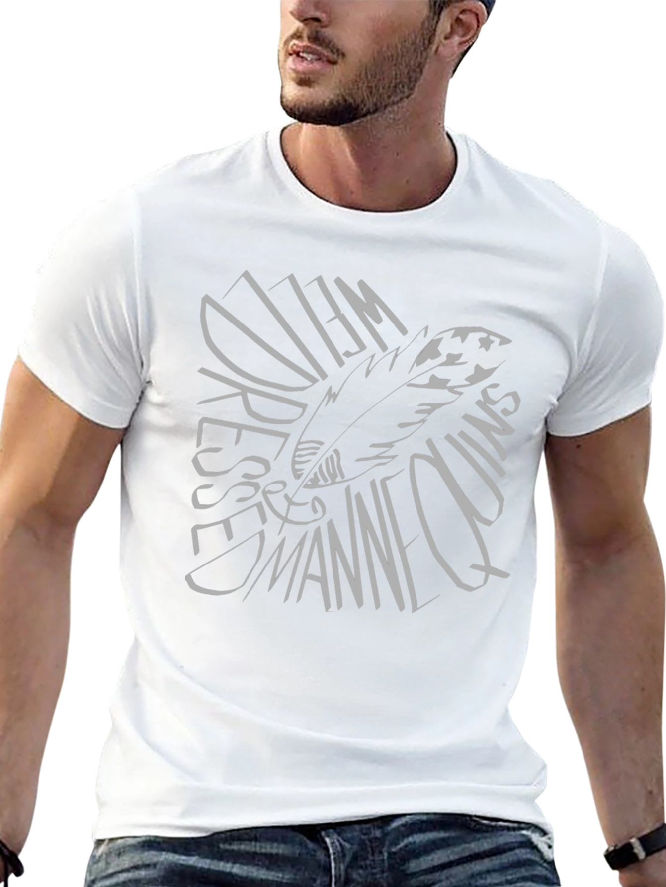 Feather Graphic Black T-Shirt