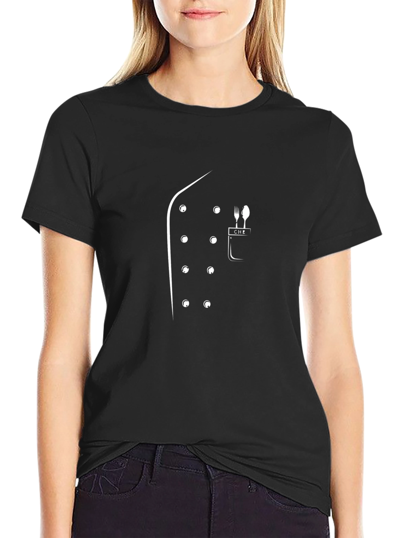 Chefs Coat Graphic Tee - Black Casual Shirt