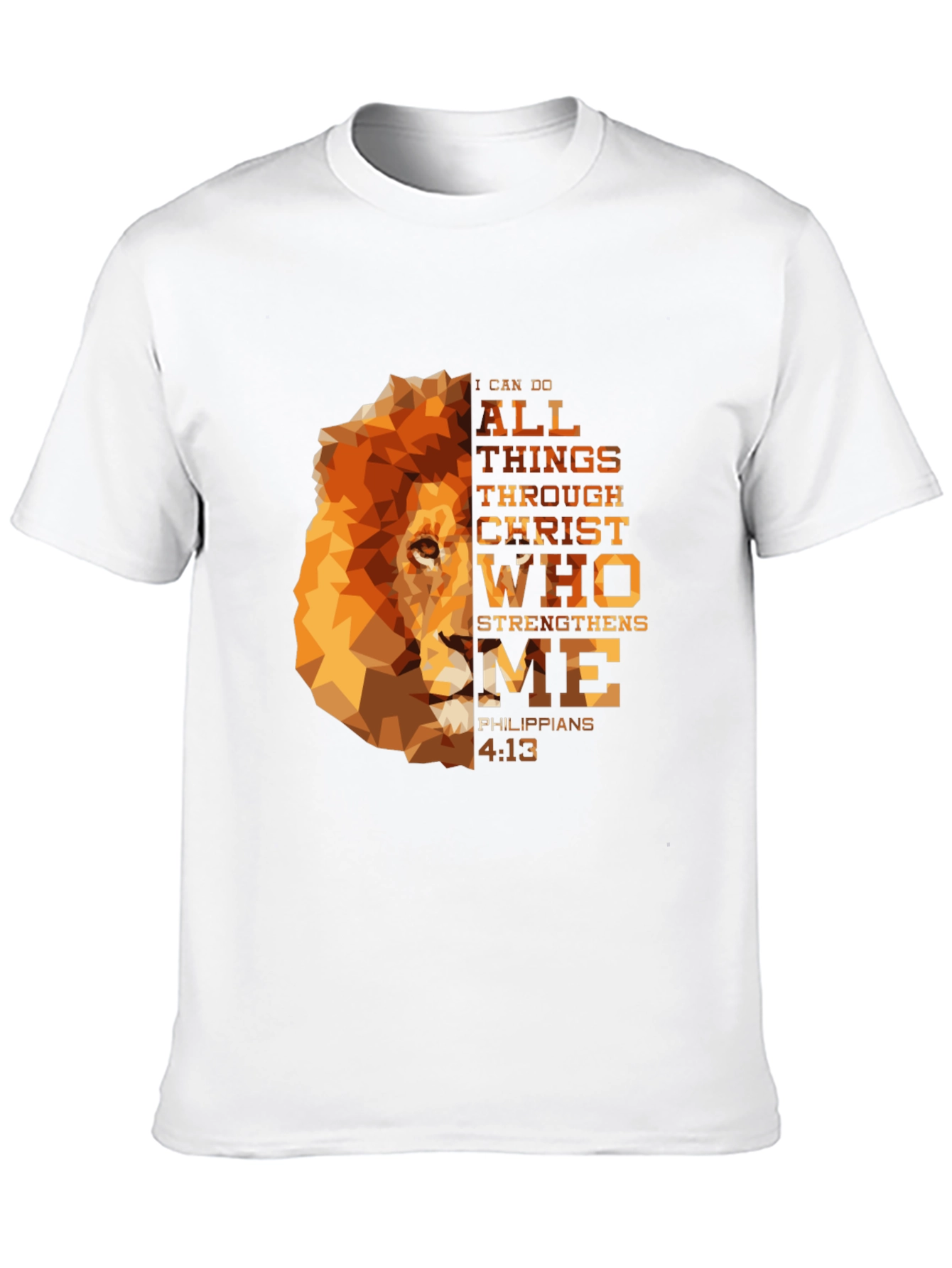 Lion & Scripture Graphic Tee - Philippians 4:13
