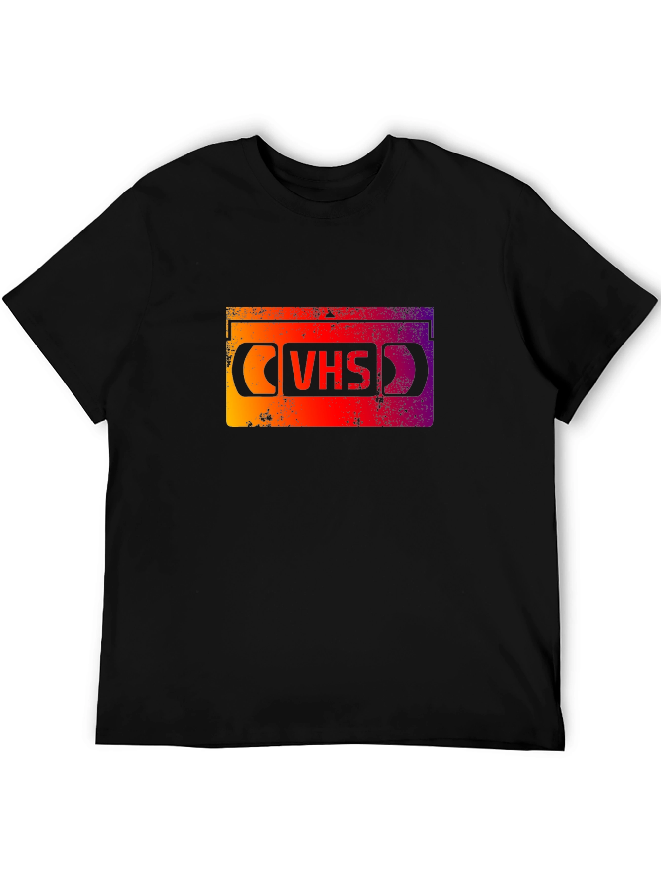 Retro VHS Tape Graphic Tee - Black