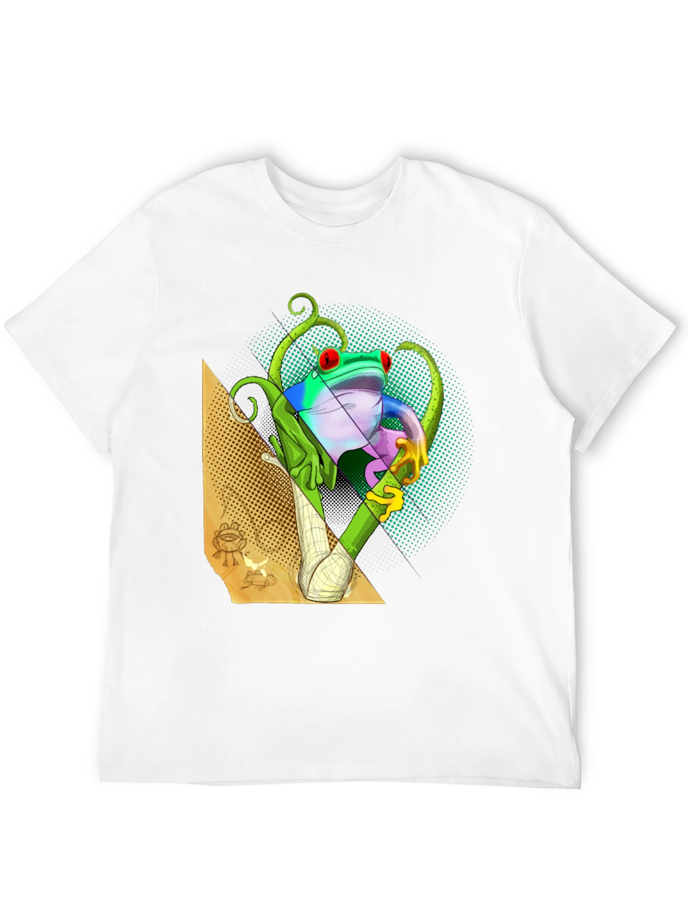 Geometric Frog T-Shirt - Unique Graphic Tee