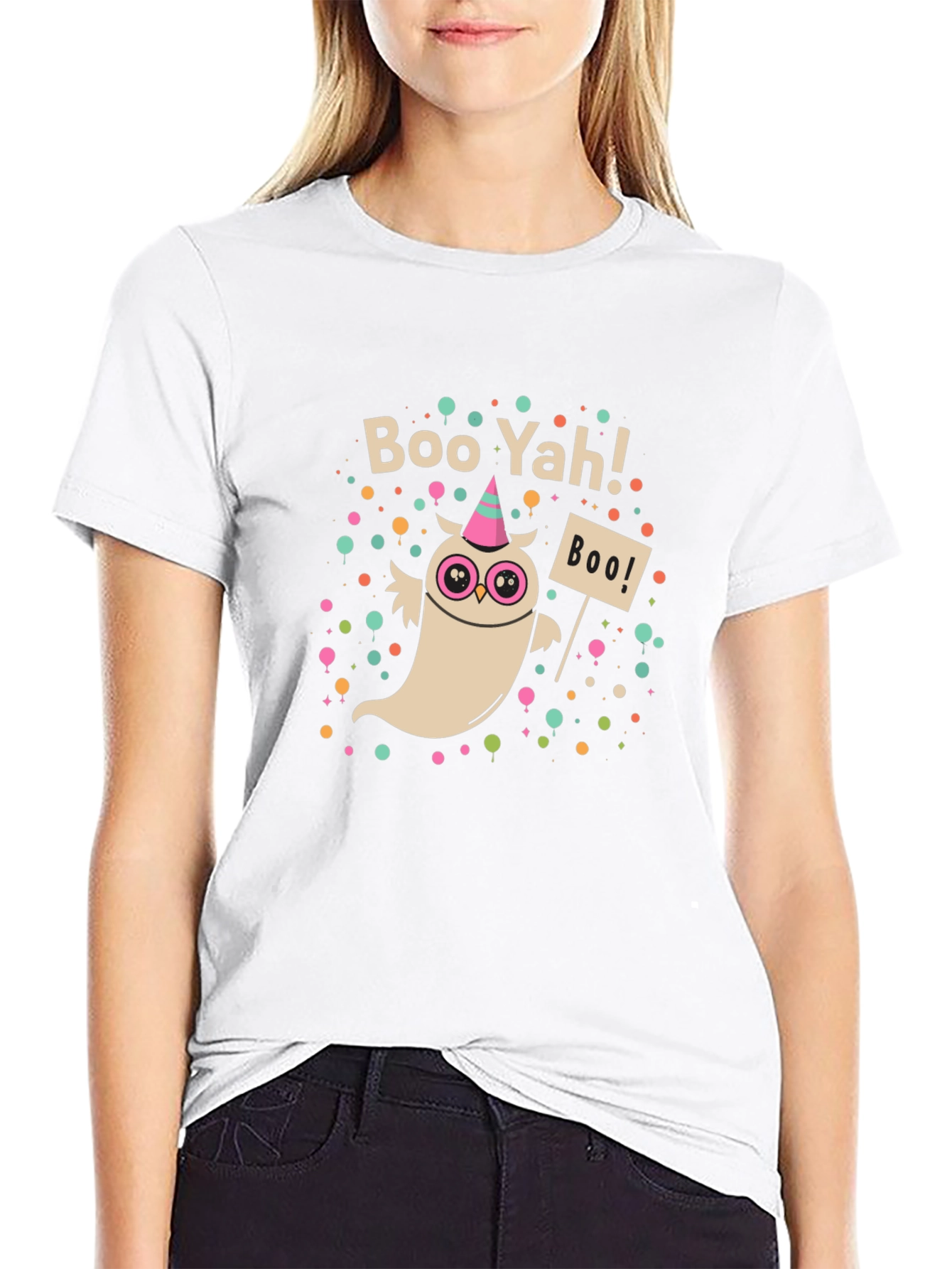 Boo Yah! Ghost Graphic Black T-Shirt