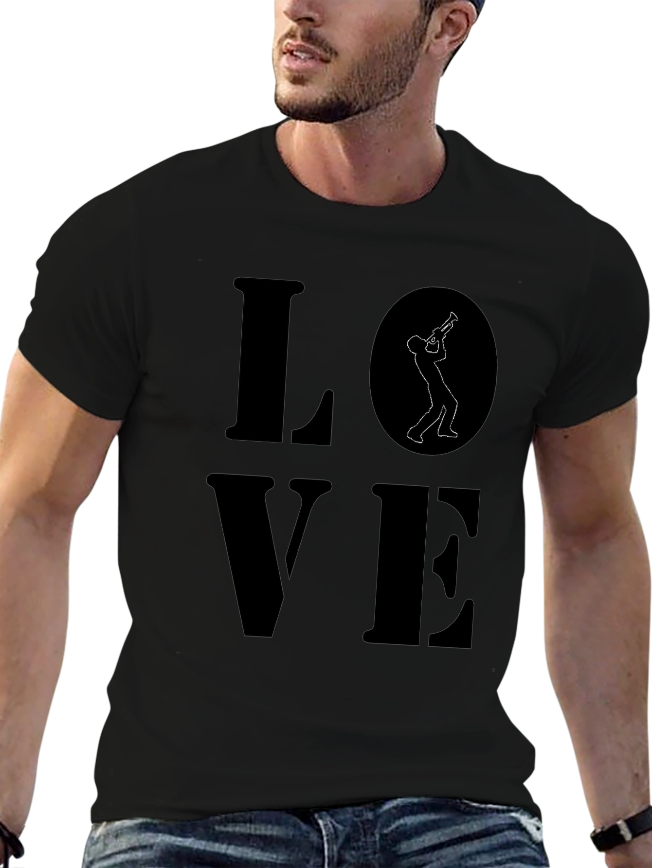 Love Music T-Shirt - Saxophone Player Design