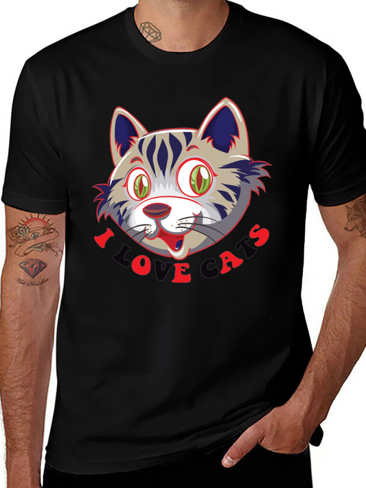 I Love Cats T-Shirt - Fun Cat Graphic Tee