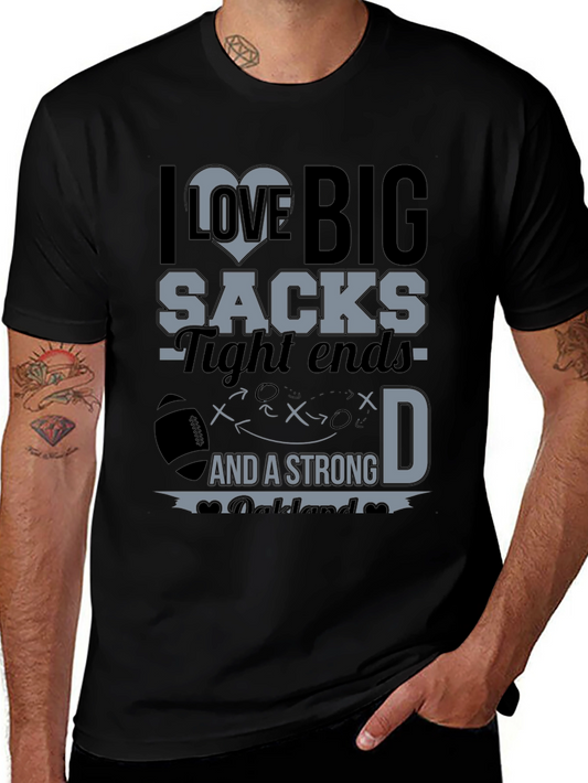 I Love Big Sacks Football T-Shirt
