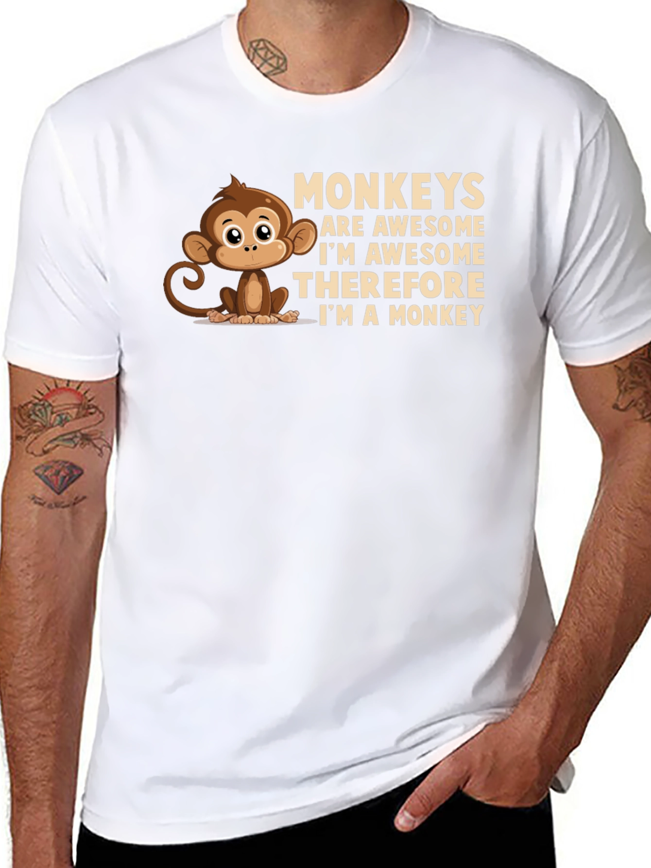 Funny Monkey T-Shirt - Awesome Monkey Design