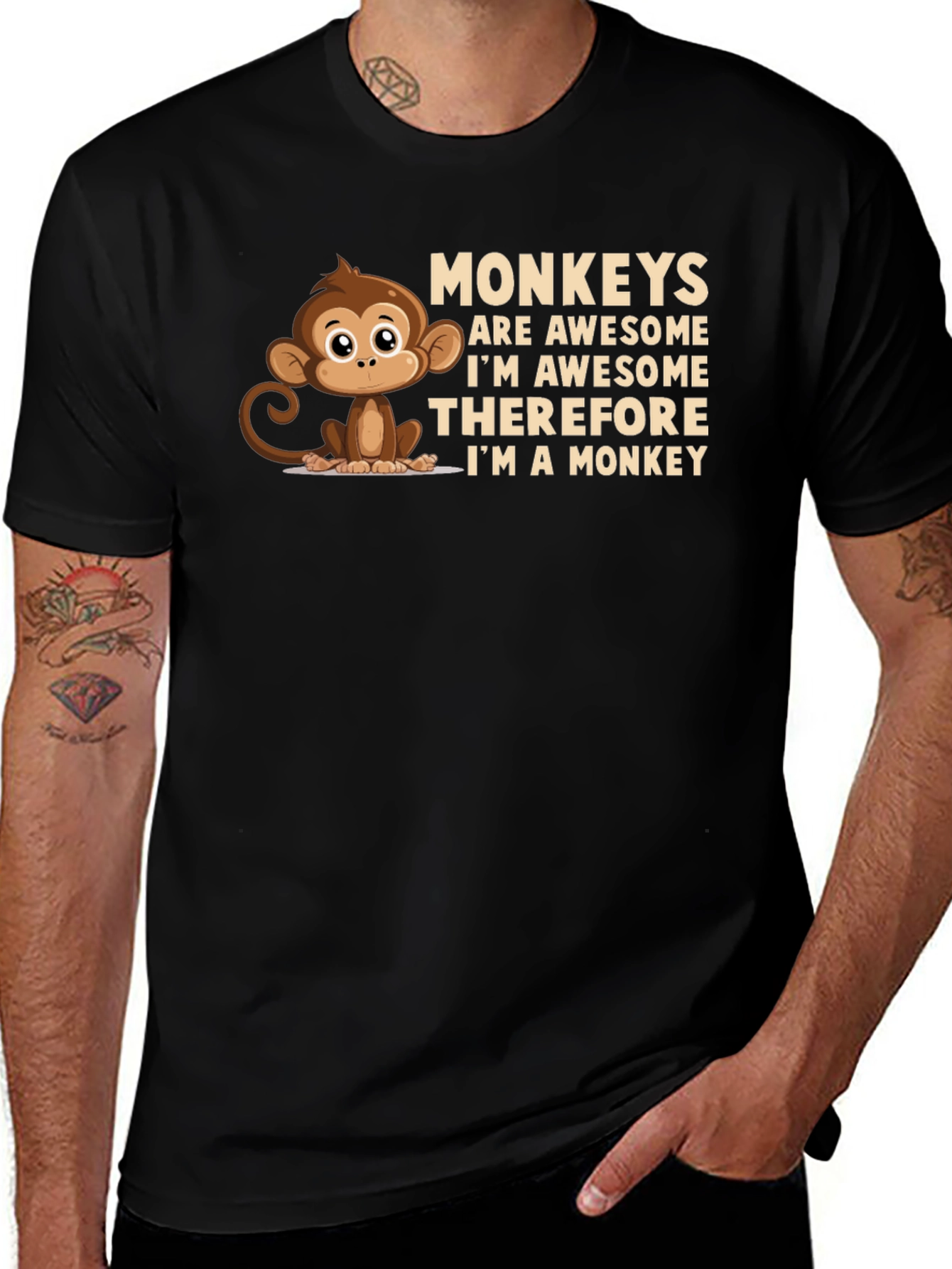 Funny Monkey T-Shirt - Awesome Monkey Design