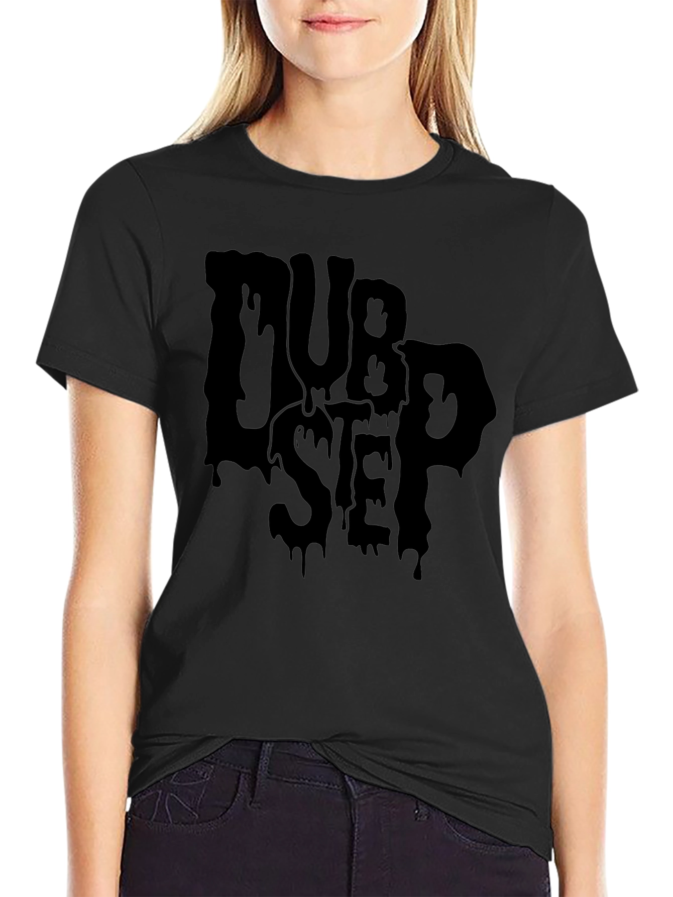 Dubstep Drip Graphic Black T-Shirt