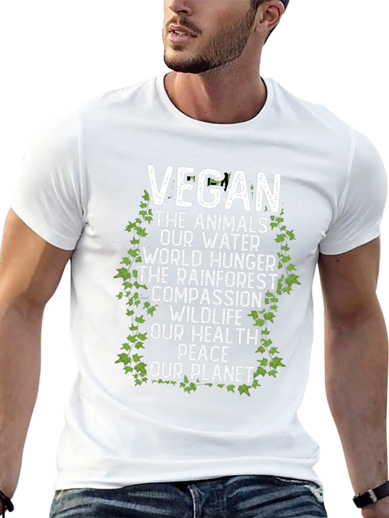 Vegan T-Shirt - Animals Water Planet