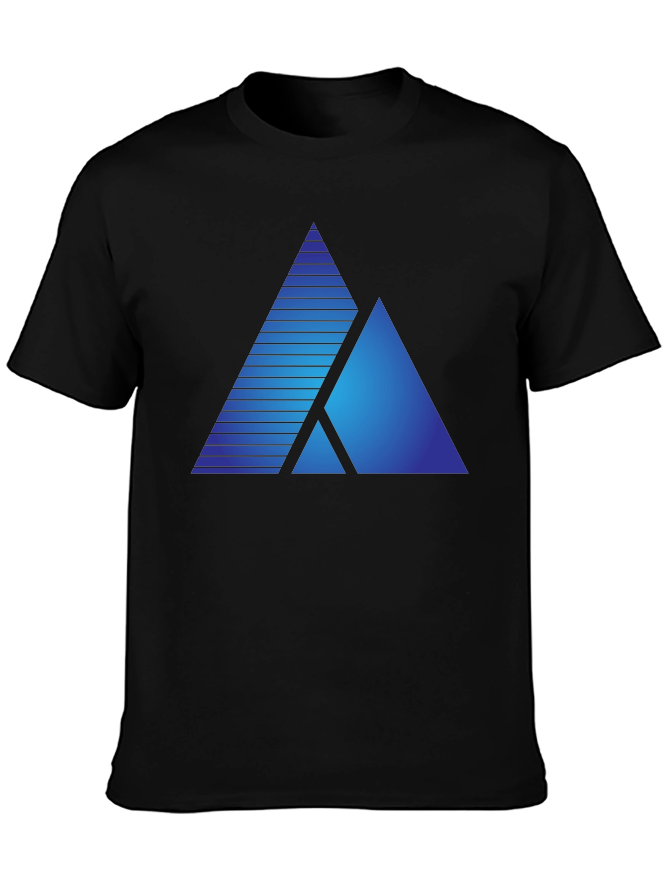 Geometric Gradient Triangle T-Shirt - Modern Design