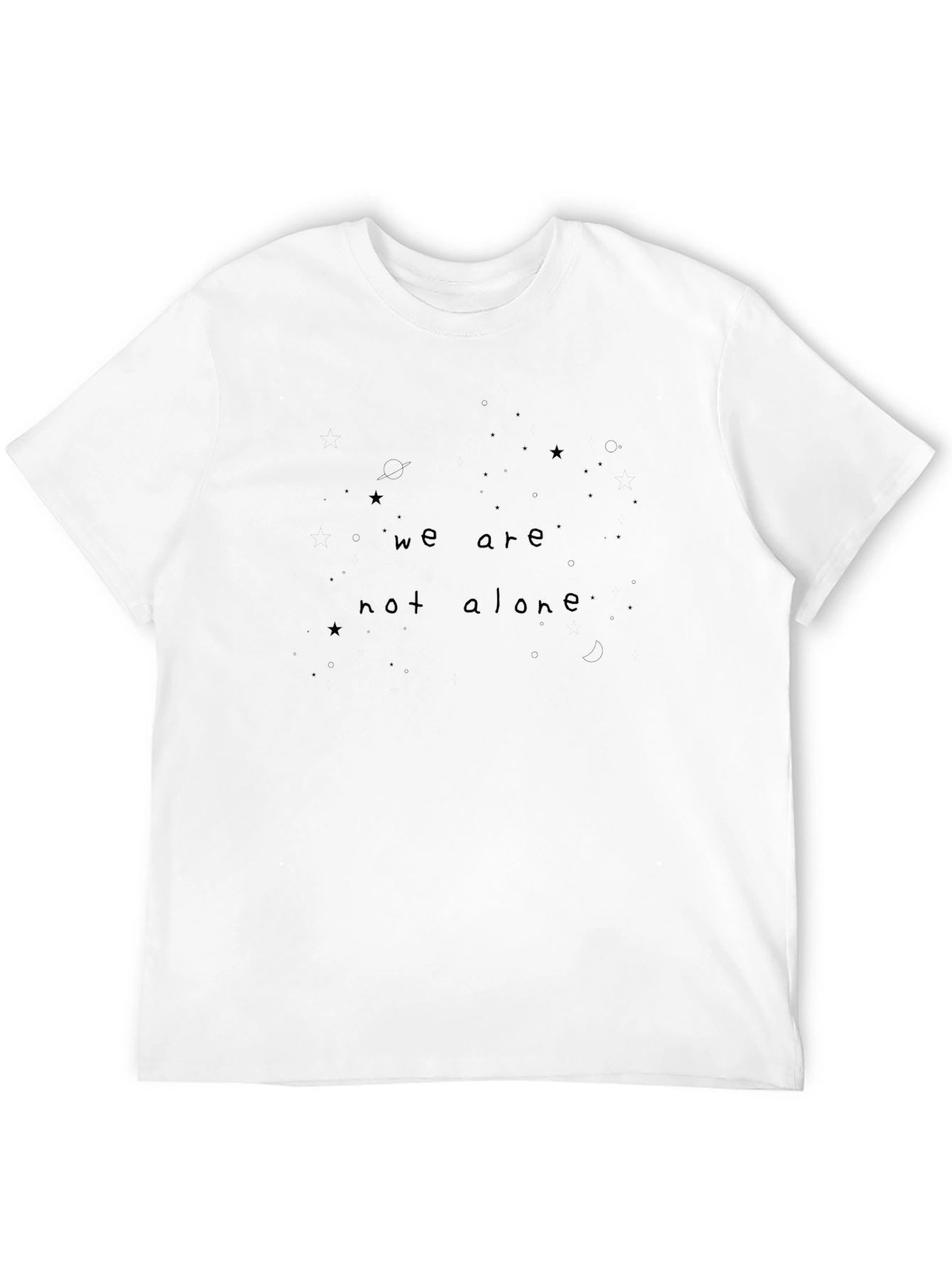 We Are Not Alone Black T-Shirt