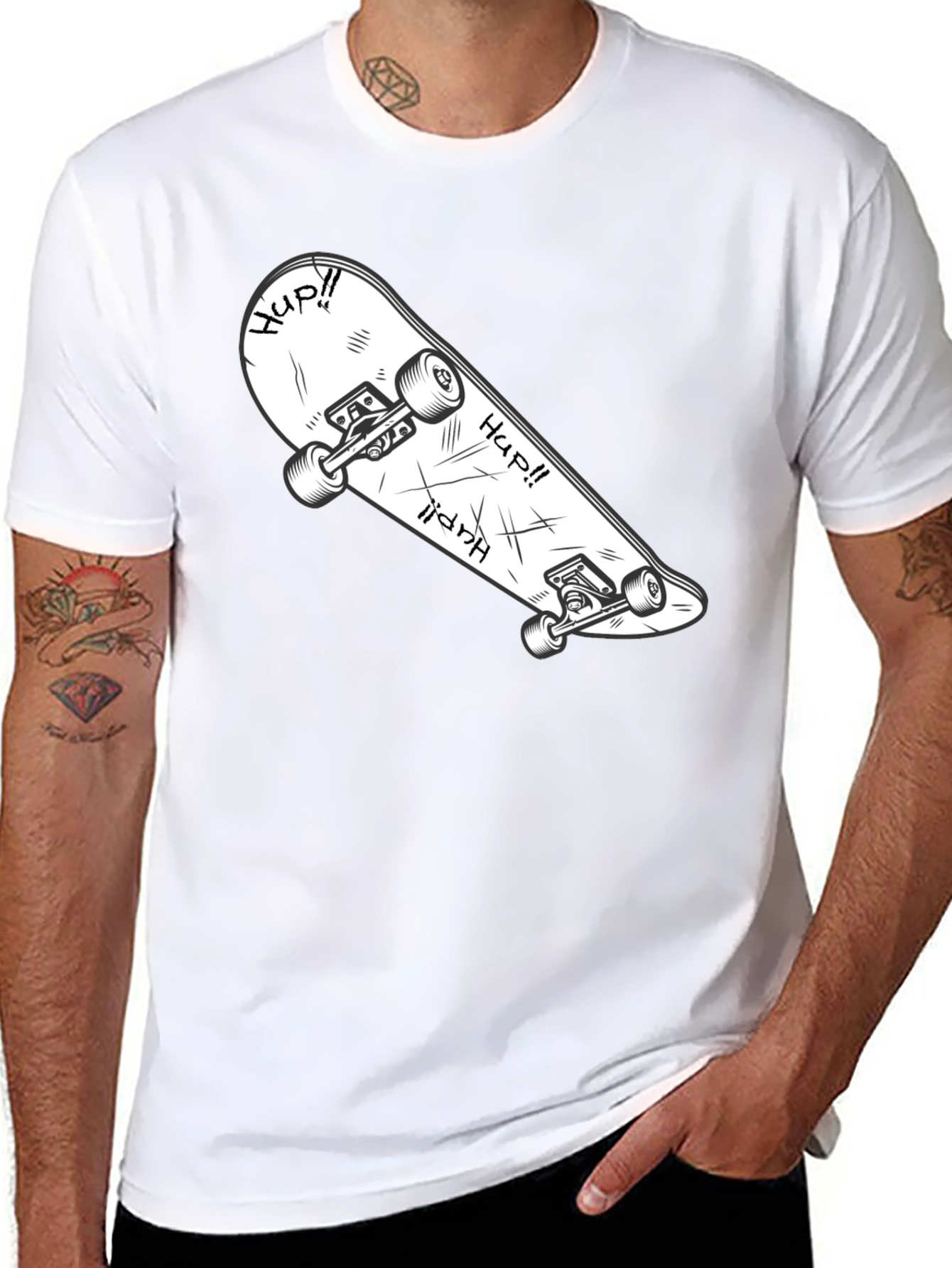 Skateboard Graphic T-Shirt - Cool & Casual