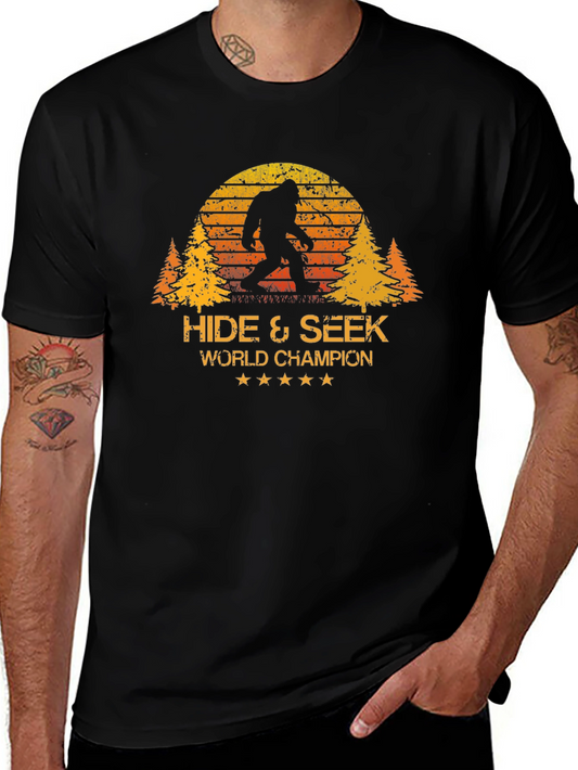 Hide & Seek World Champion Bigfoot Black T-Shirt