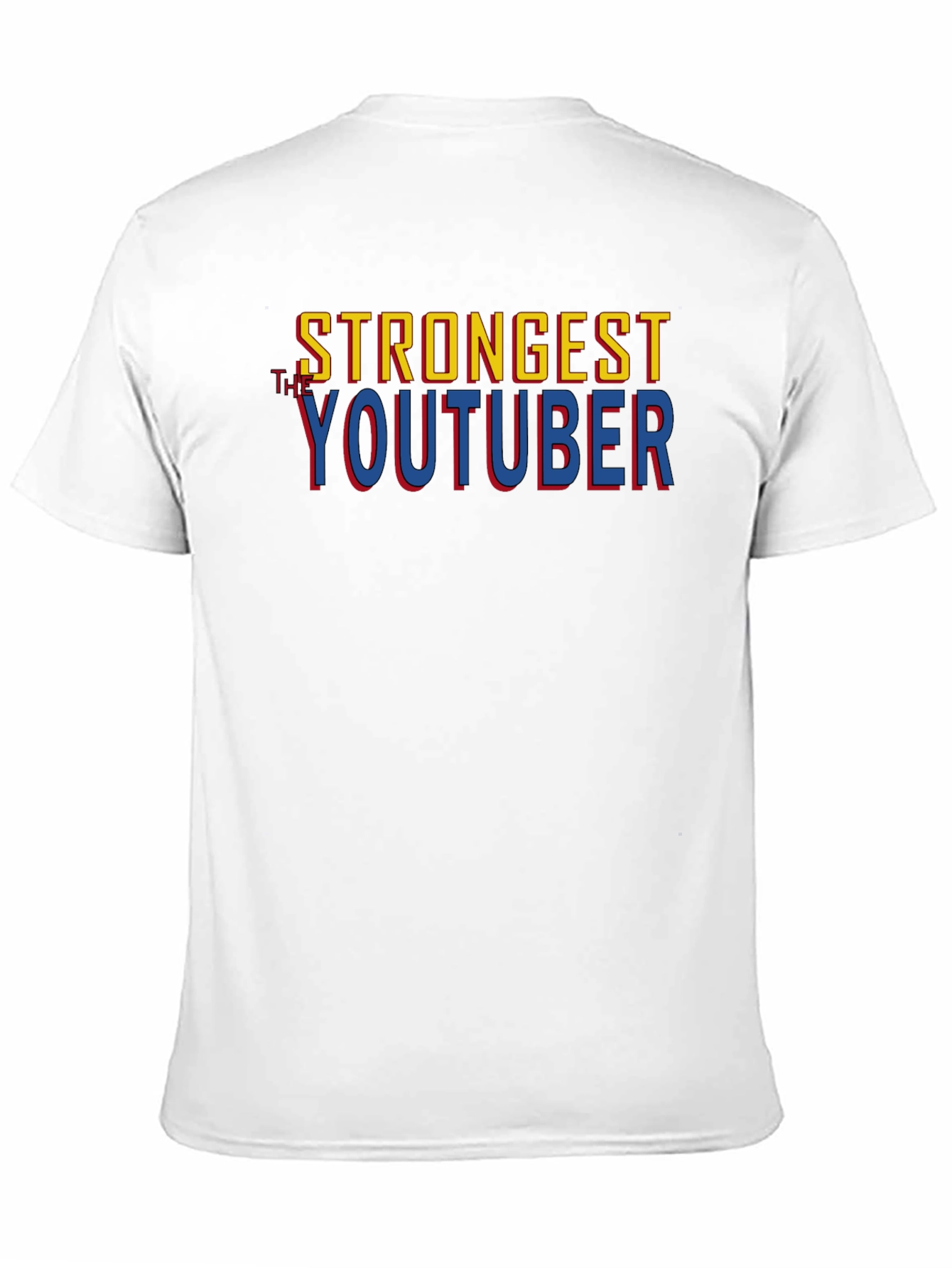 Strongest Youtuber T-Shirt Black Cotton