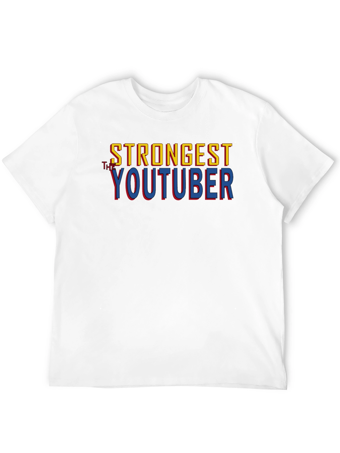 Strongest Youtuber T-Shirt Black Cotton