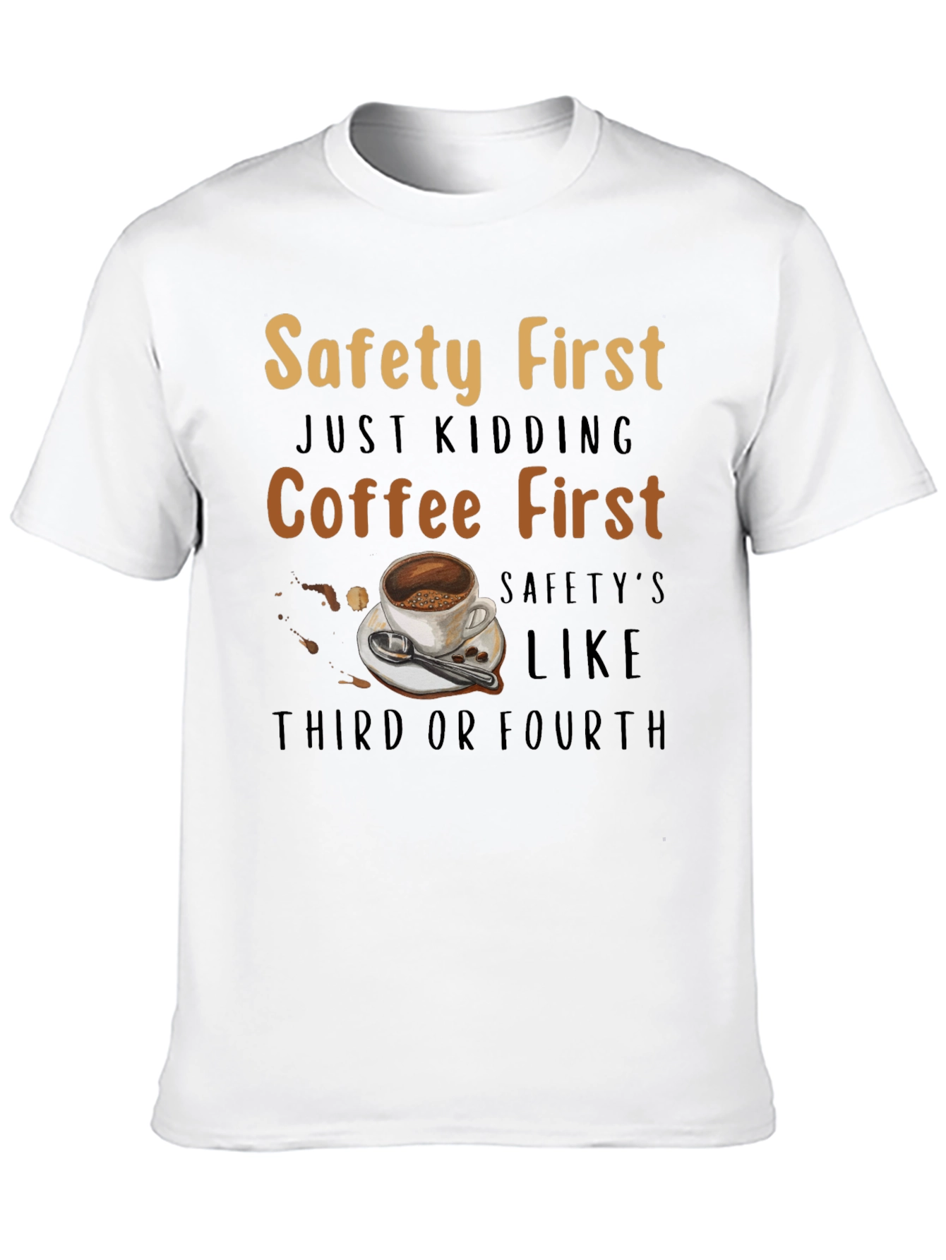 Coffee First Graphic Tee - Humorous Apparel