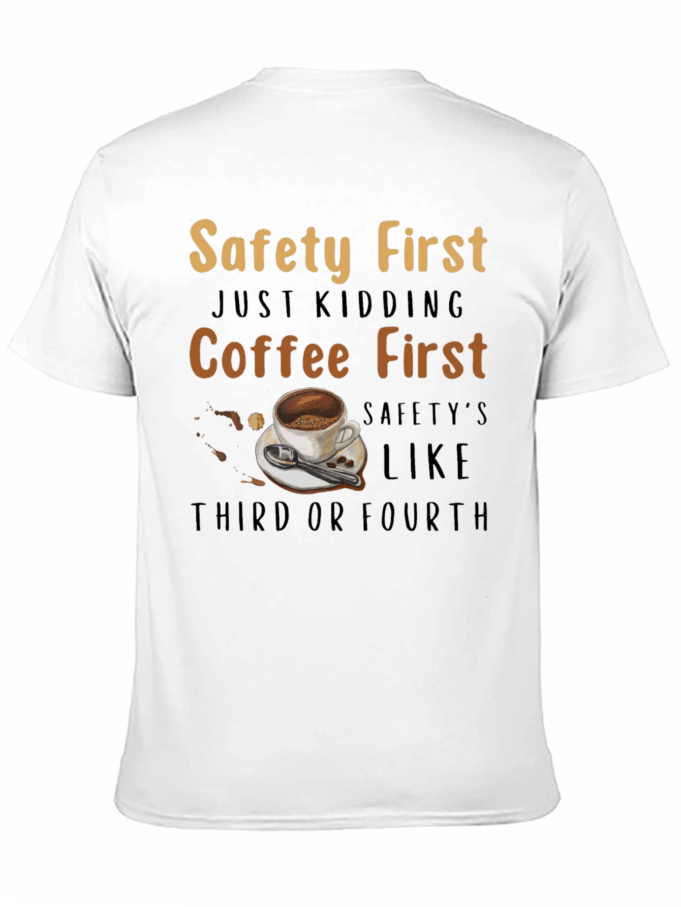 Coffee First Graphic Tee - Humorous Apparel