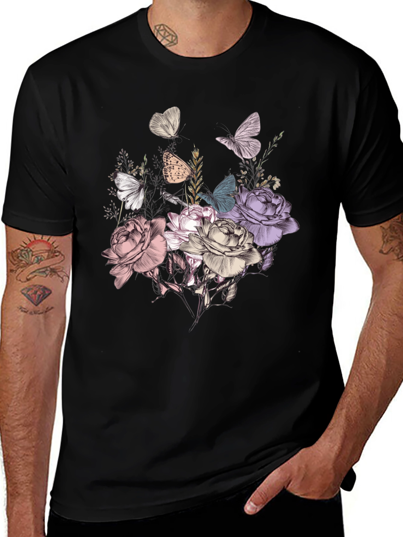 Floral Butterfly Graphic Tee