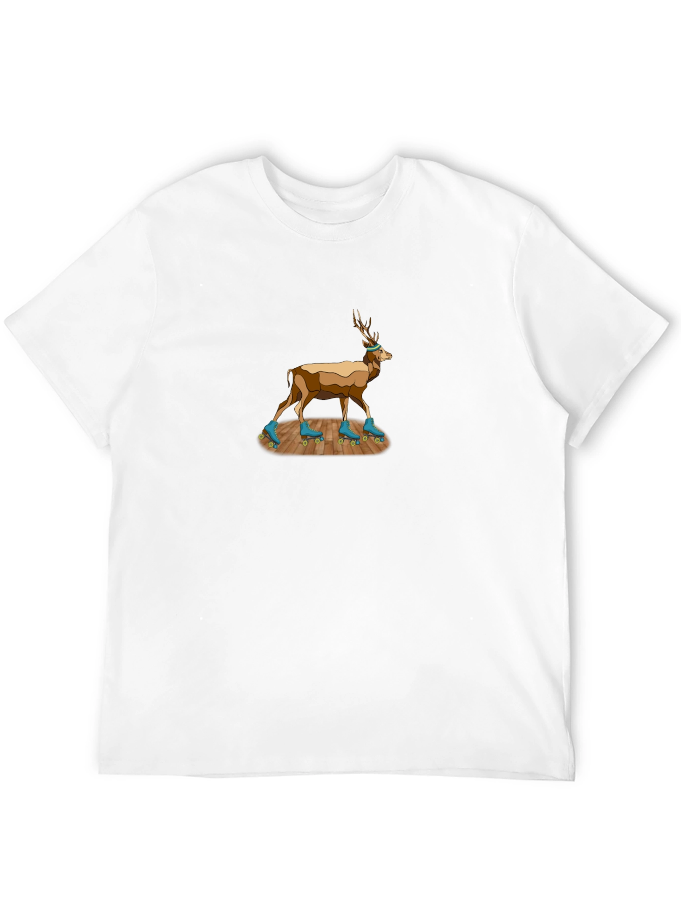 Deer on Roller Skates T-Shirt - Unique Design!