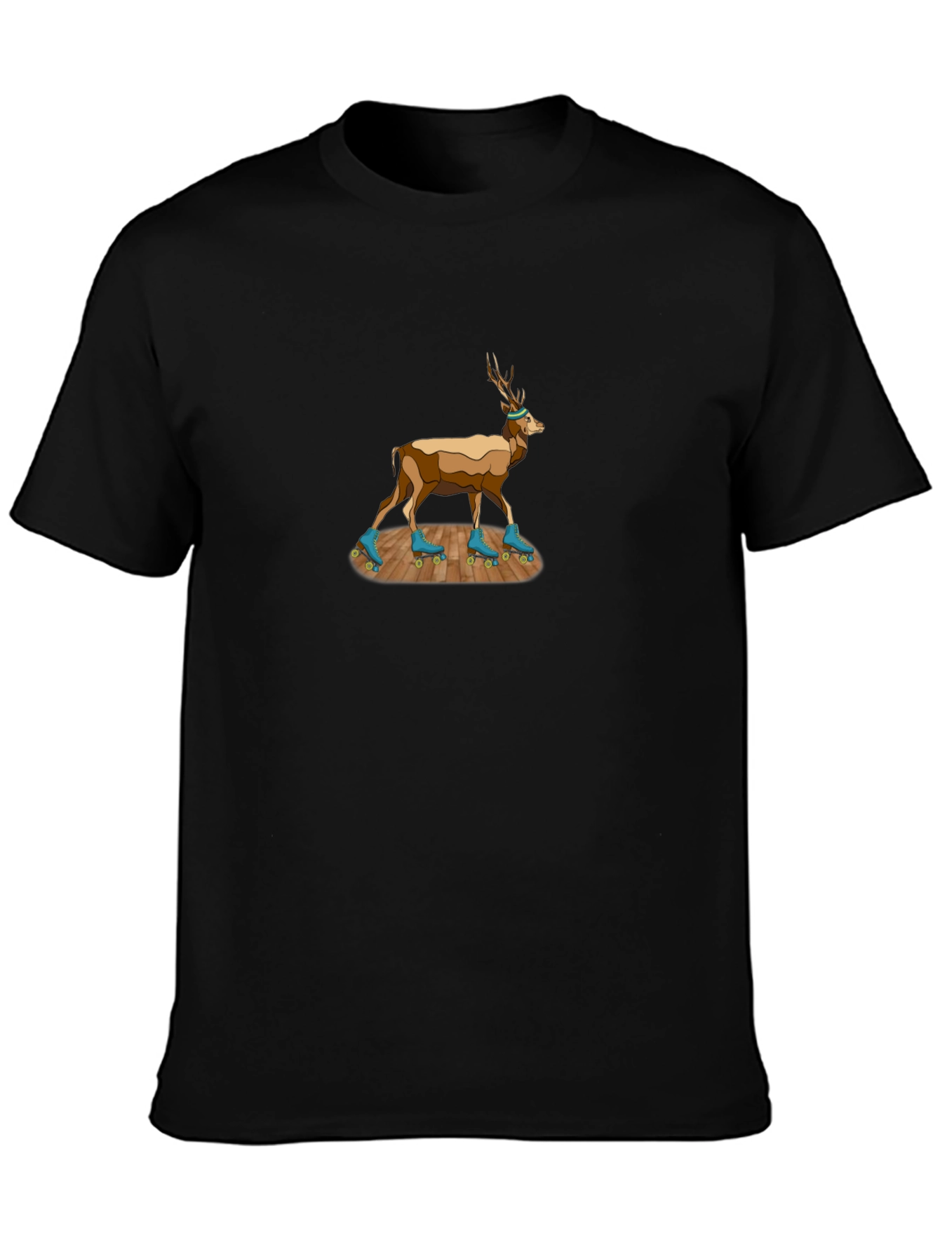 Deer on Roller Skates T-Shirt - Unique Design!