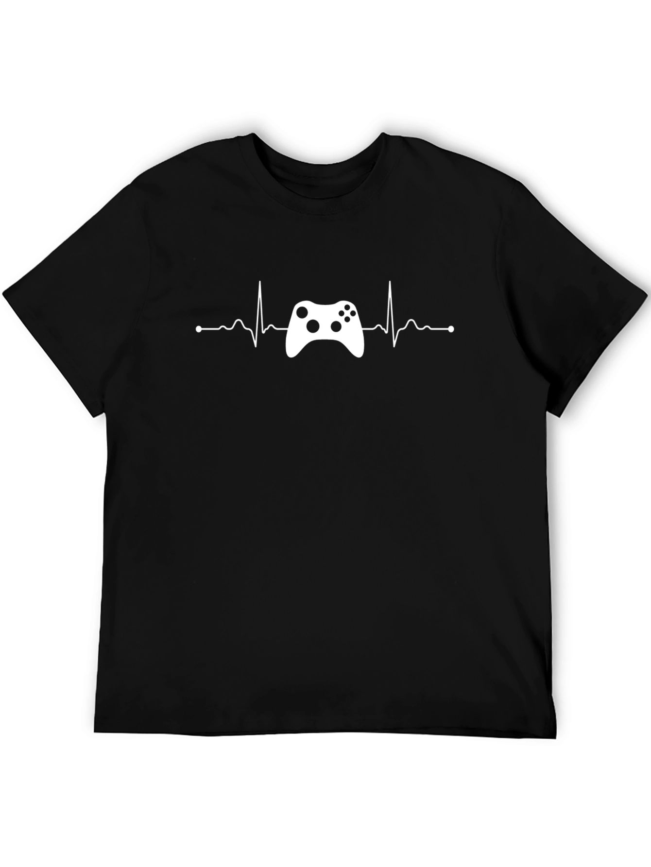 Gamer Heartbeat T-Shirt - Black Cotton Tee