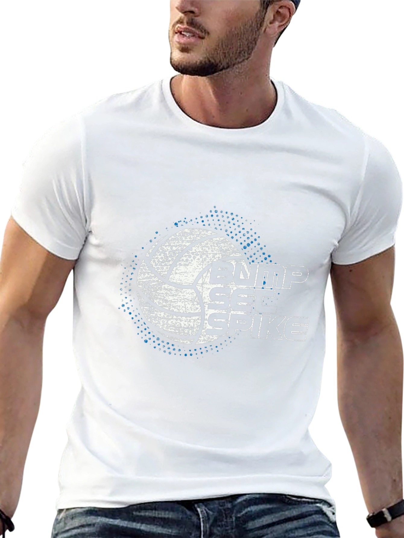 Volleyball Bump Set Spike Graphic Tee